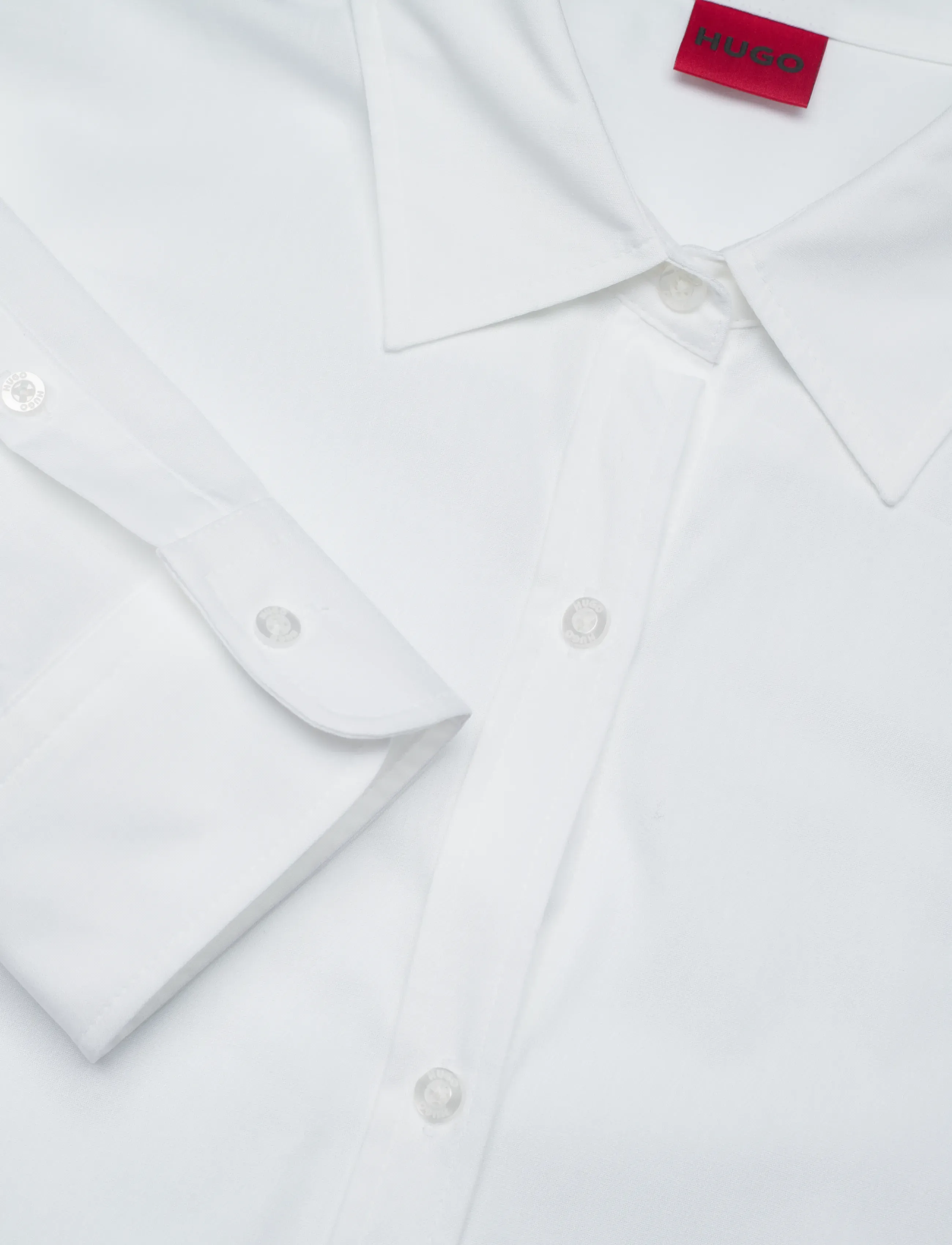 HUGO - The Essential Shirt - langärmlige hemden - white - 2