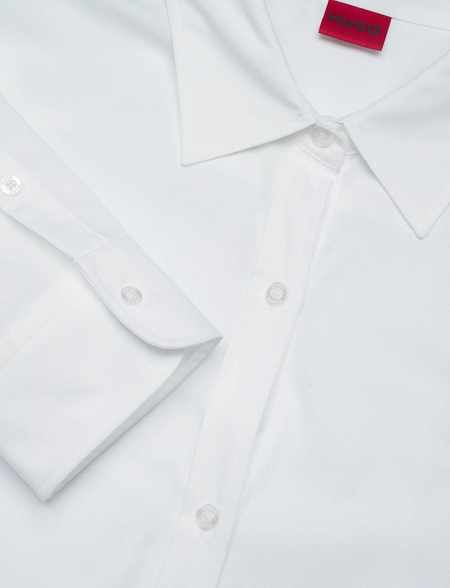 HUGO - The Essential Shirt - langärmlige hemden - white - 2