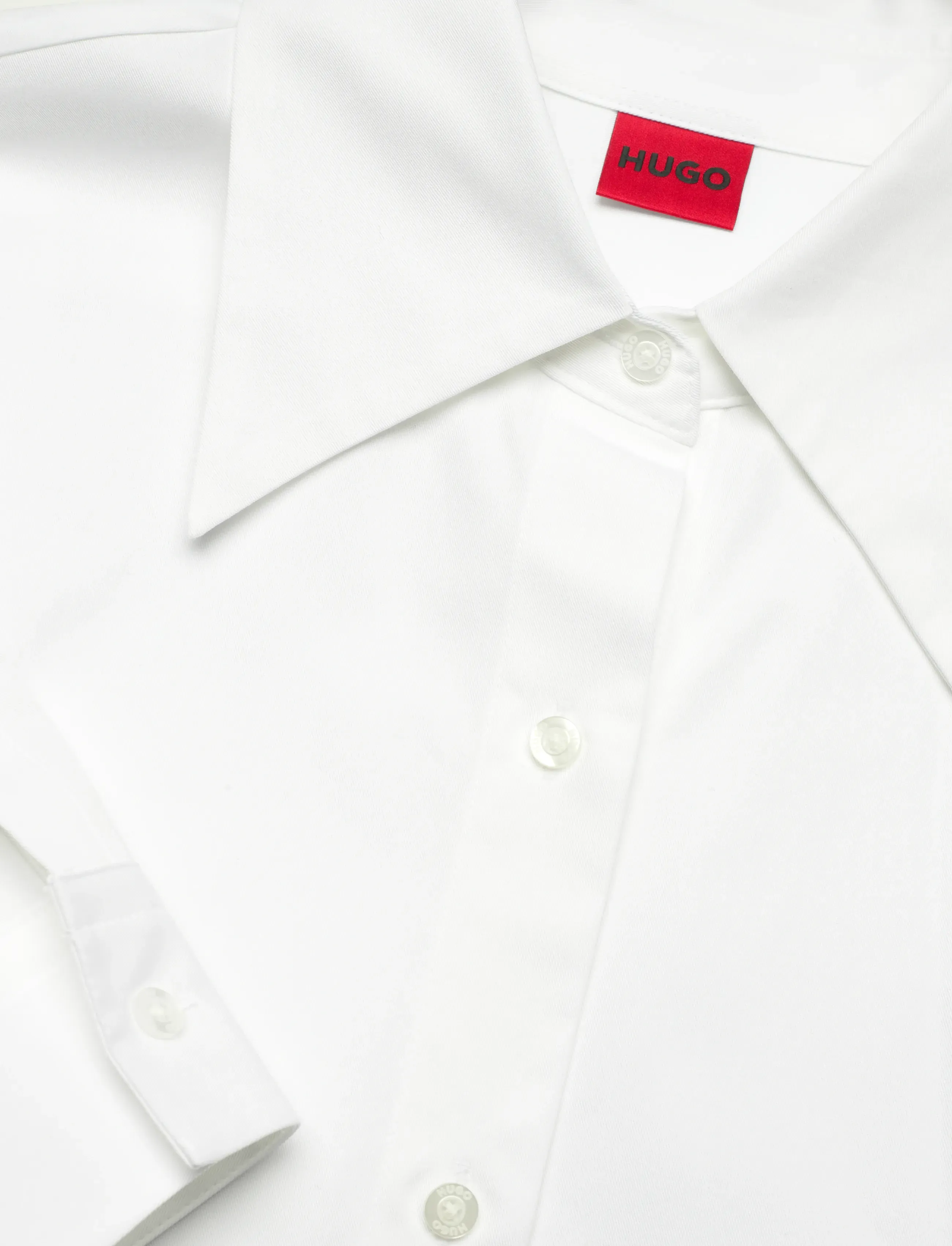 HUGO - Eyane - long-sleeved shirts - white - 5