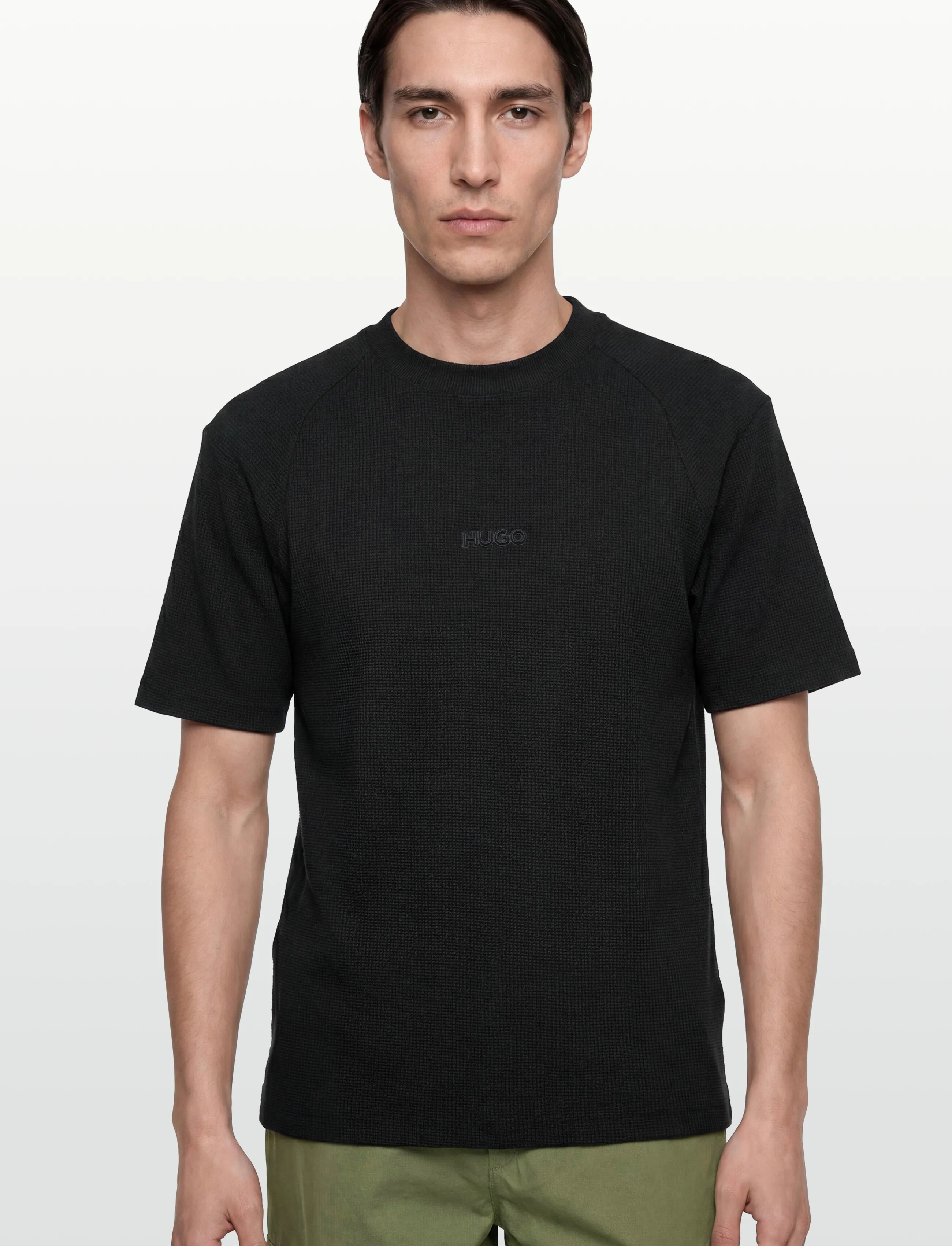 HUGO - Daffl - kortærmede t-shirts - black - 3