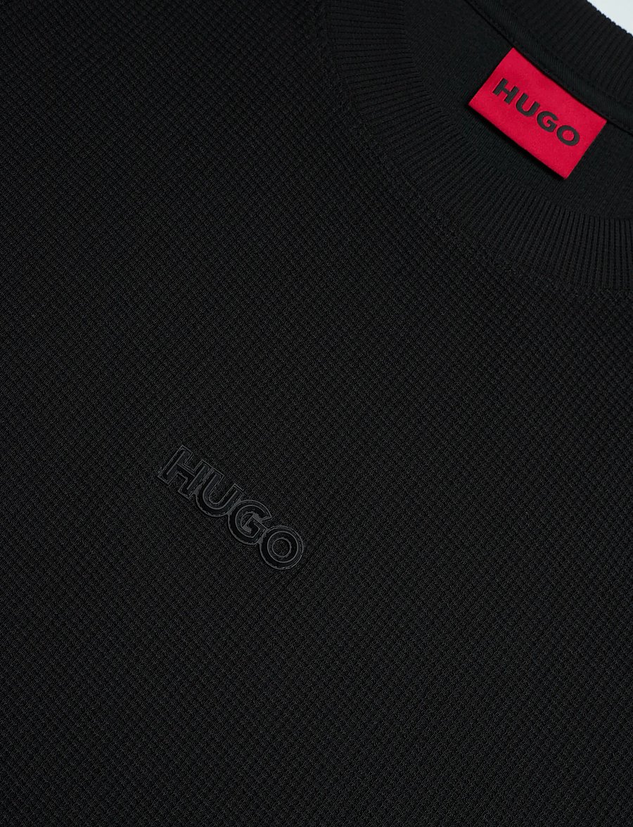 HUGO - Daffl - lühikeste varrukatega t-särgid - black - 5