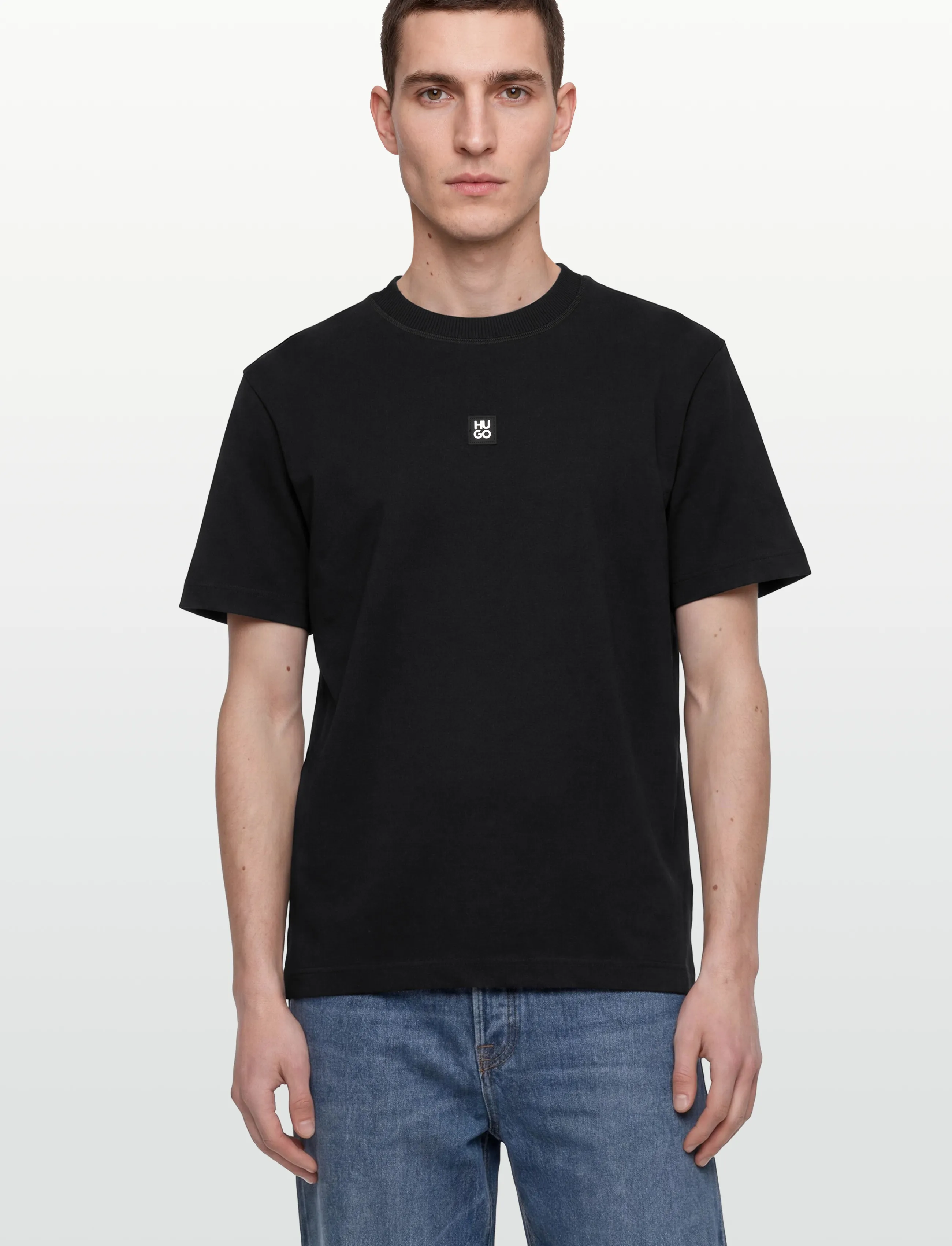 HUGO - Dilanso - short-sleeved t-shirts - black - 3