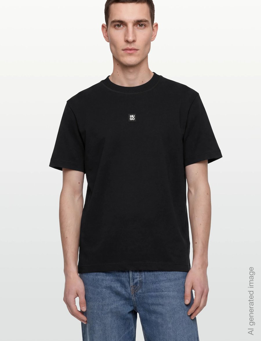 HUGO - Dilanso - kurzärmelige t-shirts - black - 3