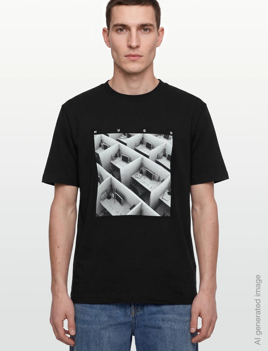 HUGO - Dodger - short-sleeved t-shirts - black - 3