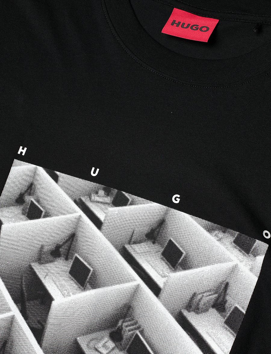 HUGO - Dodger - short-sleeved t-shirts - black - 5
