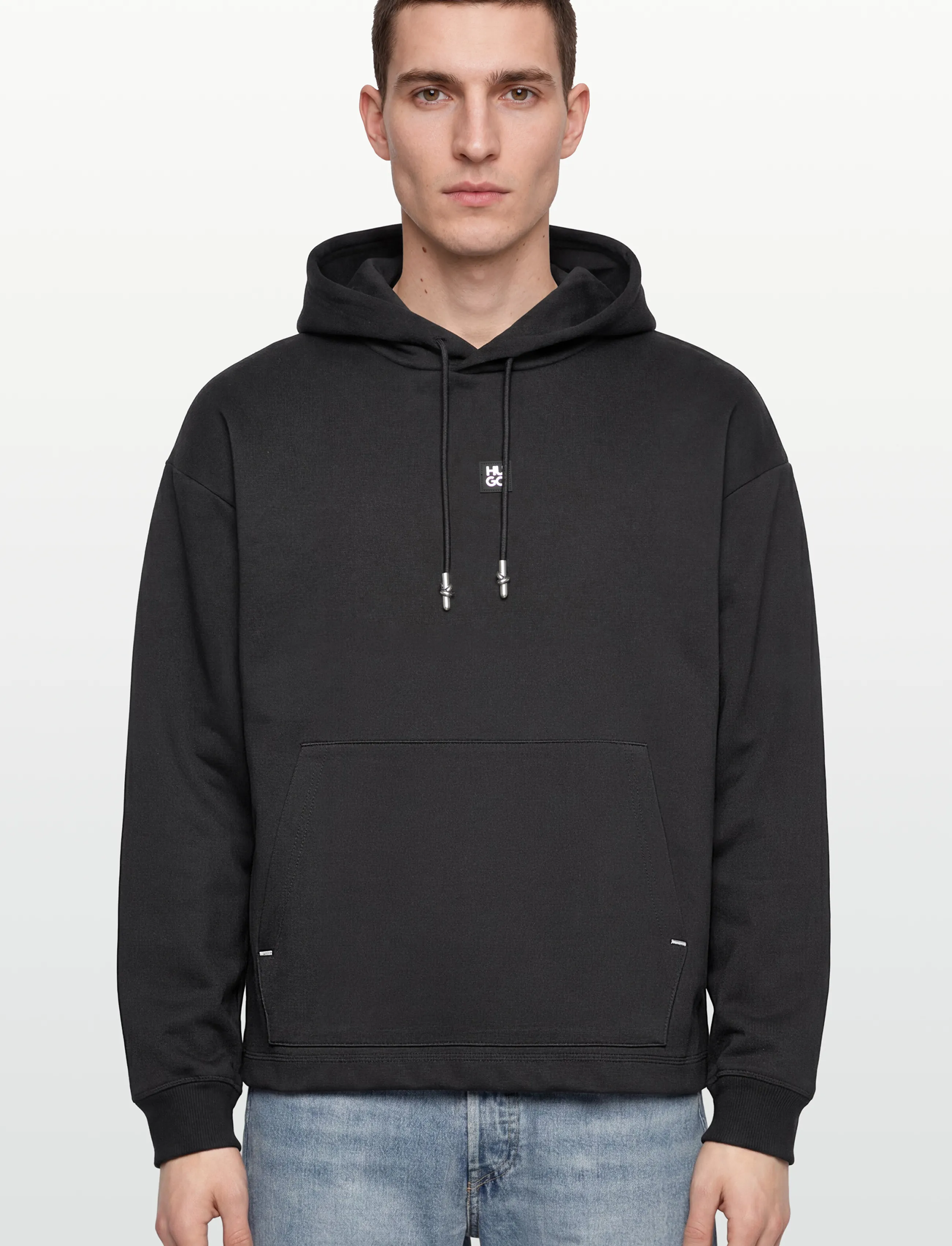 HUGO - Dineo - kapuutsiga dressipluusid - black - 3