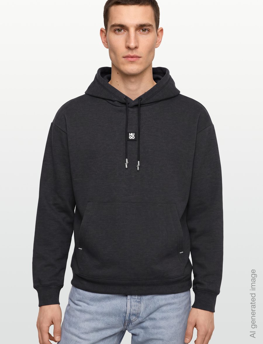 HUGO - Dineo - kapuutsiga pusad - medium grey - 3
