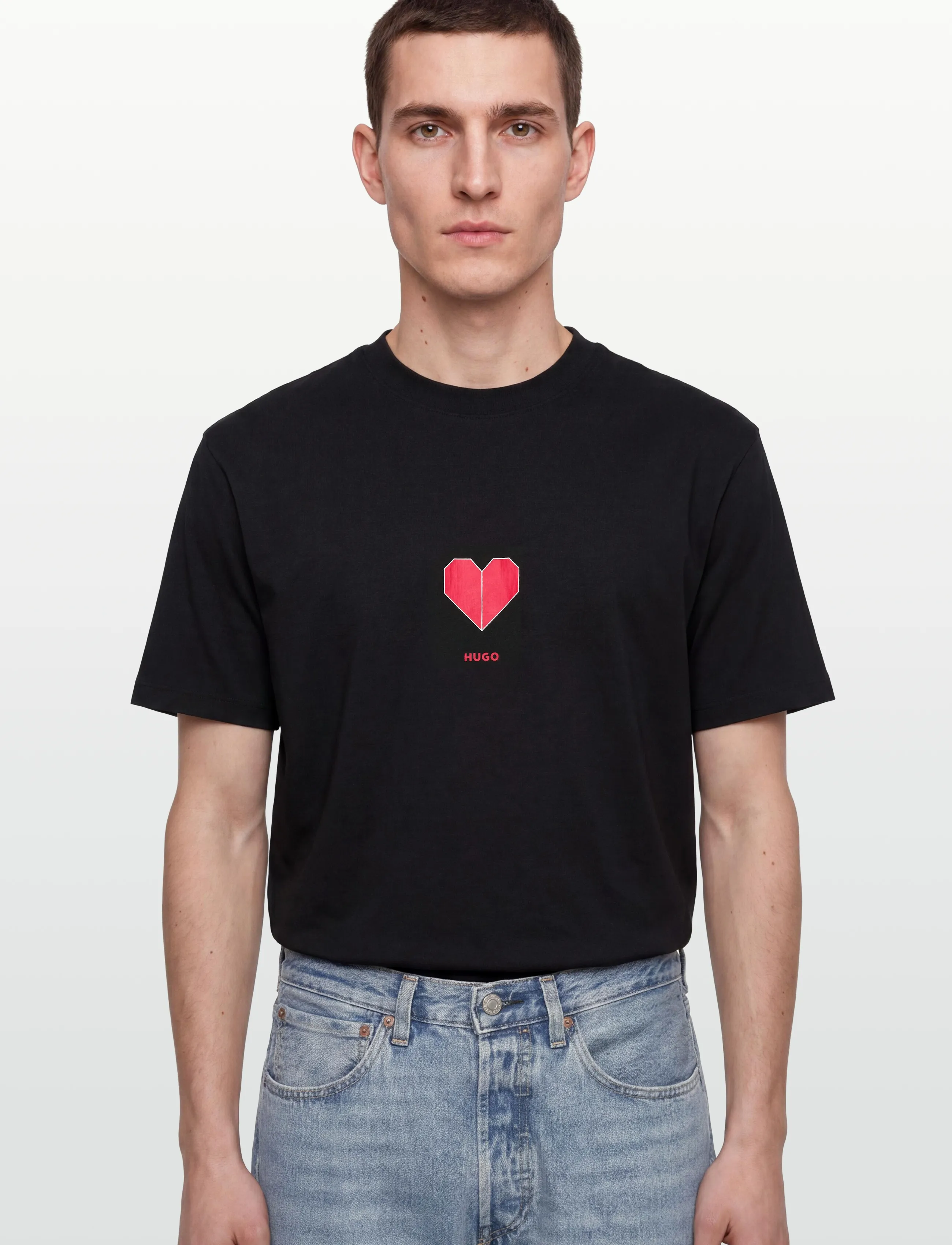 HUGO - Dalentin - lühikeste varrukatega t-särgid - black - 3