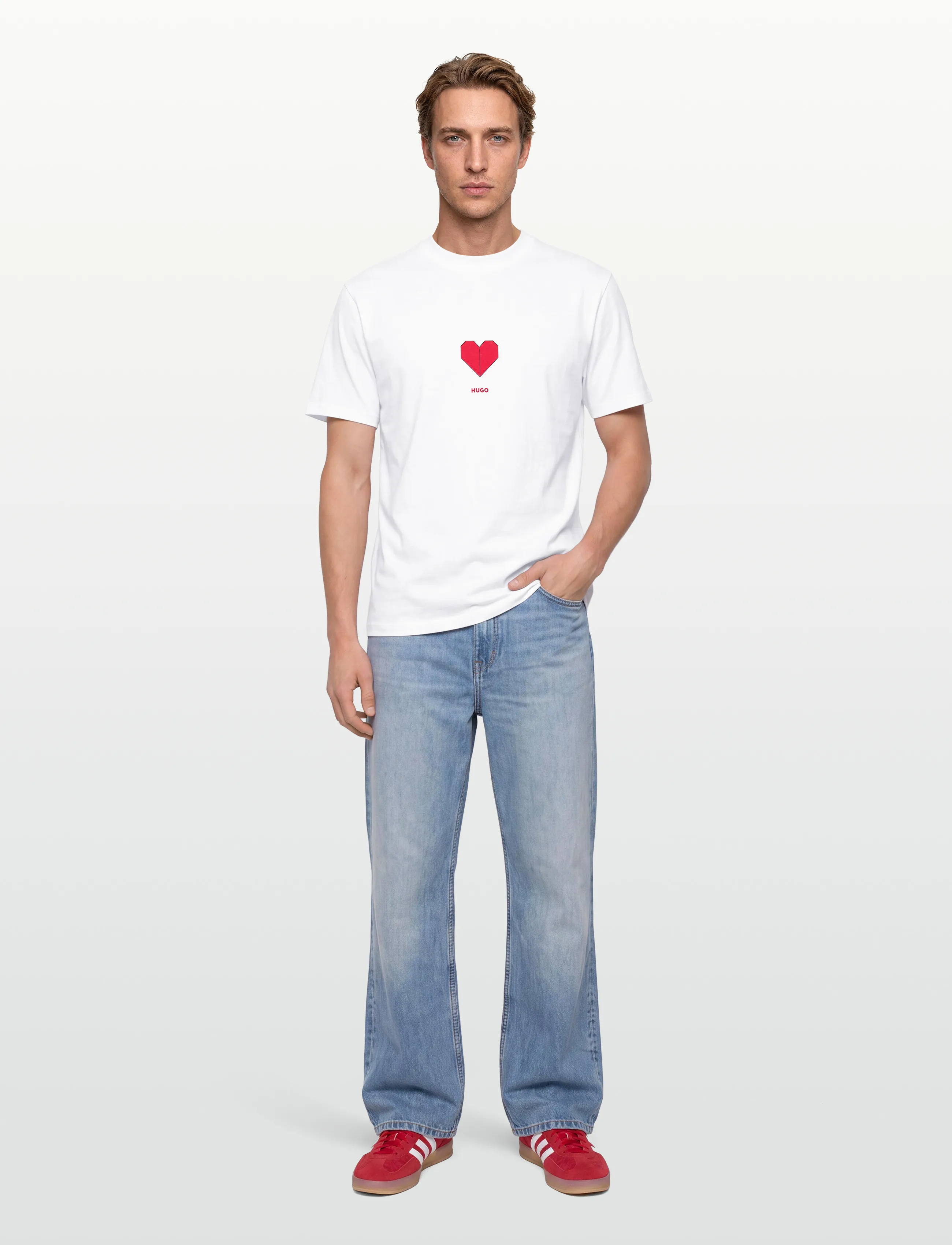 HUGO Dalentin - T-shirts - WHITE / white