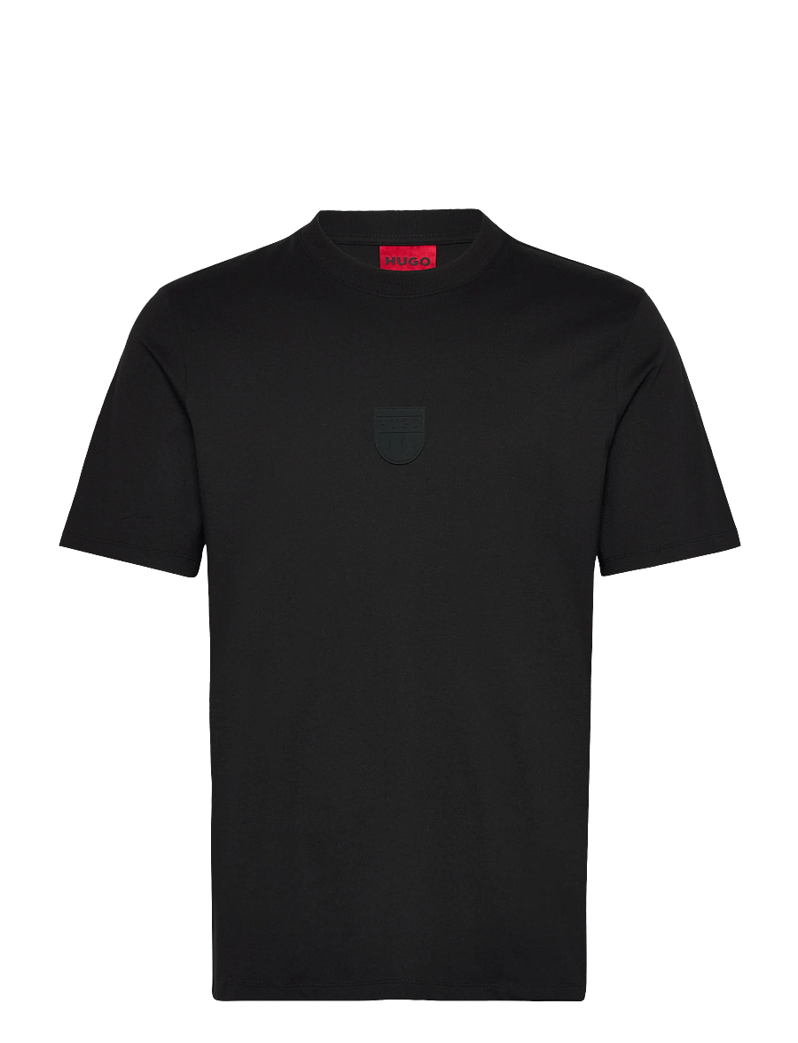 HUGO - Darvish - kurzärmelige t-shirts - black - 1
