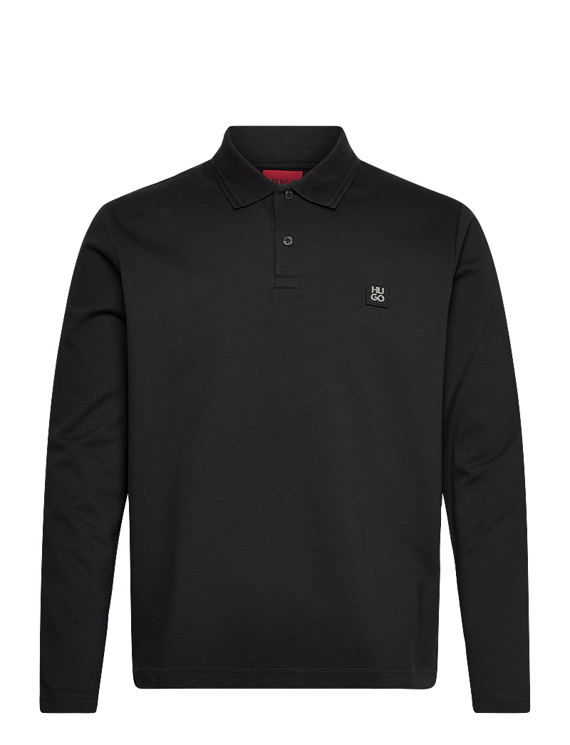 HUGO - Dinote - gestrickte polohemden - black - 0