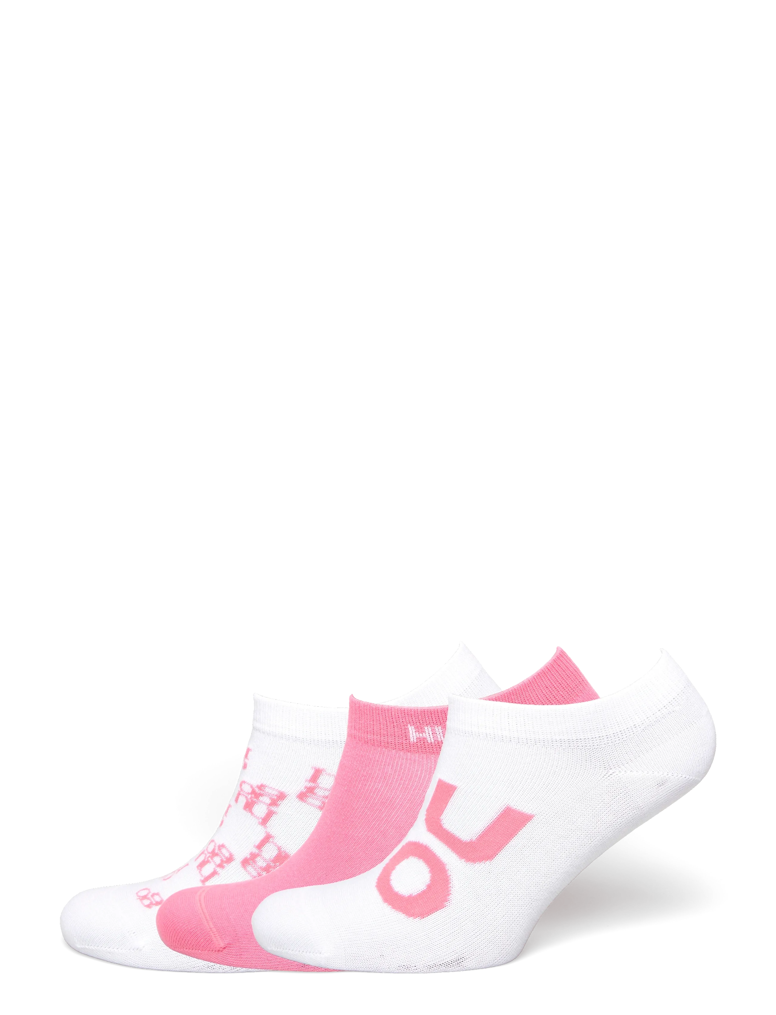 HUGO 3P AS LOGO CC W - Strømper - BRIGHT PINK / white