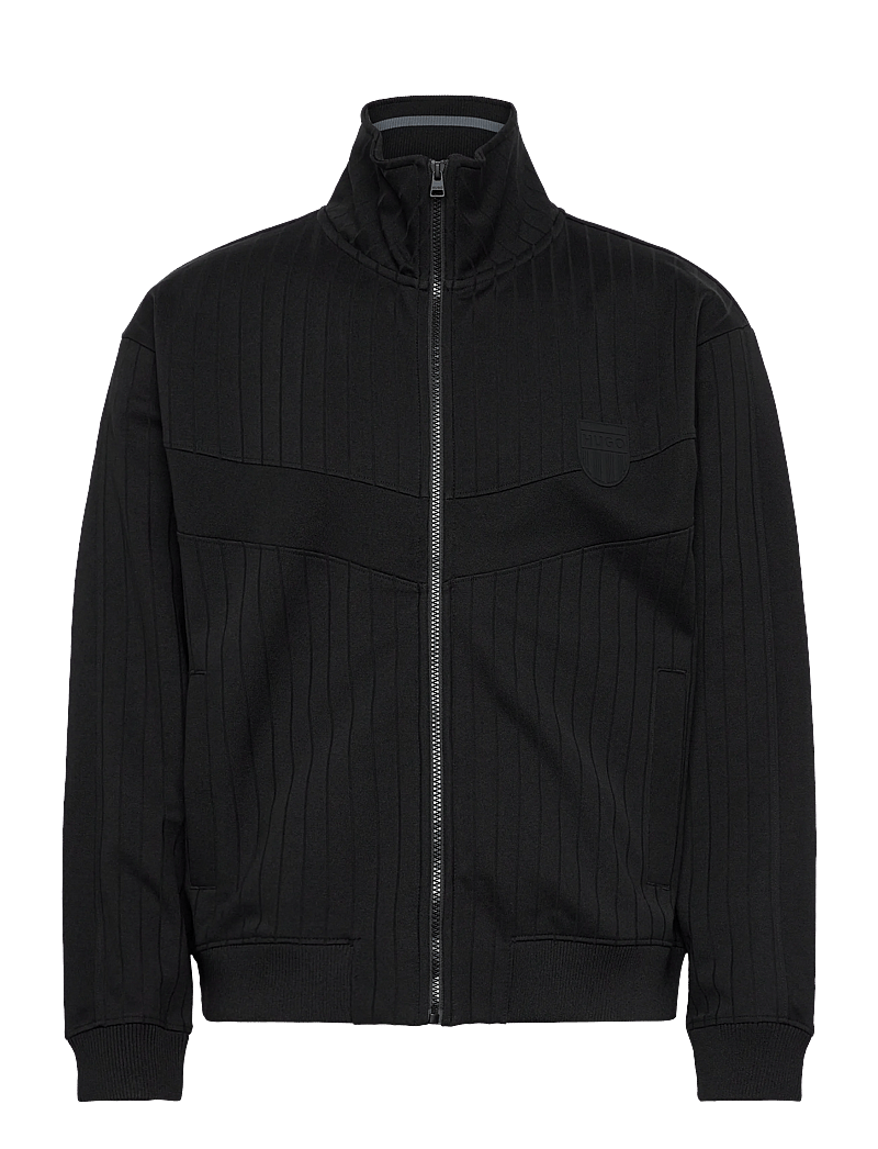 HUGO - Davronto - pullover mit durchgehendem reißverschluss - black - 0