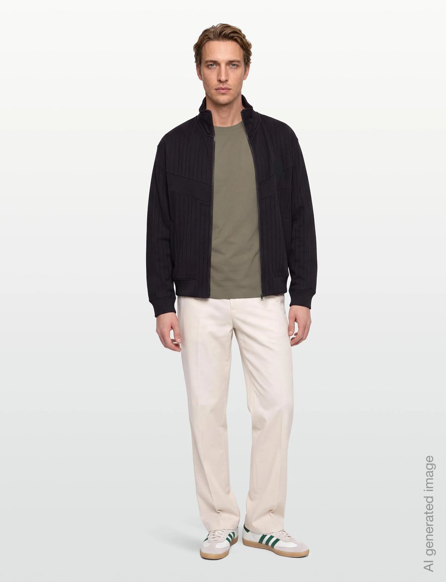 HUGO - Davronto - pullover mit durchgehendem reißverschluss - black - 0