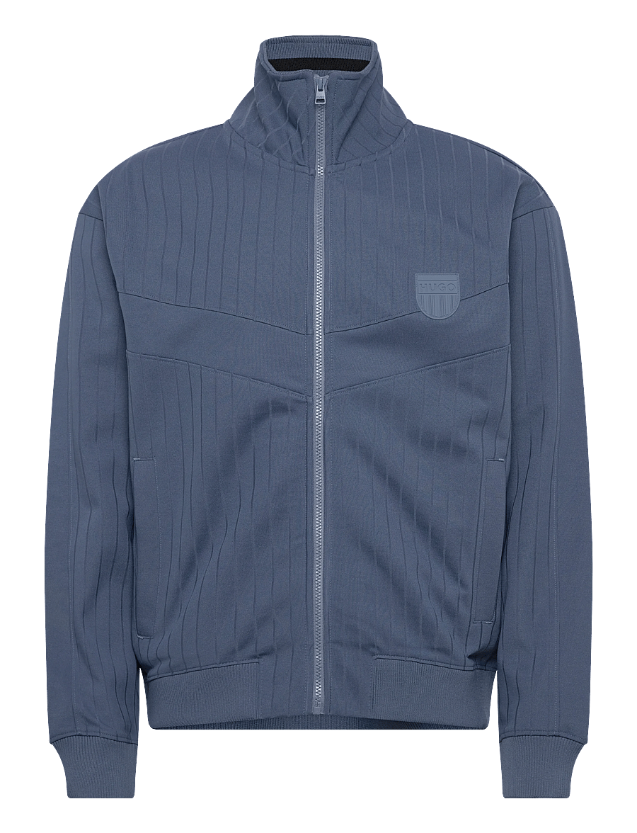 HUGO - Davronto - pullover mit durchgehendem reißverschluss - open blue - 1