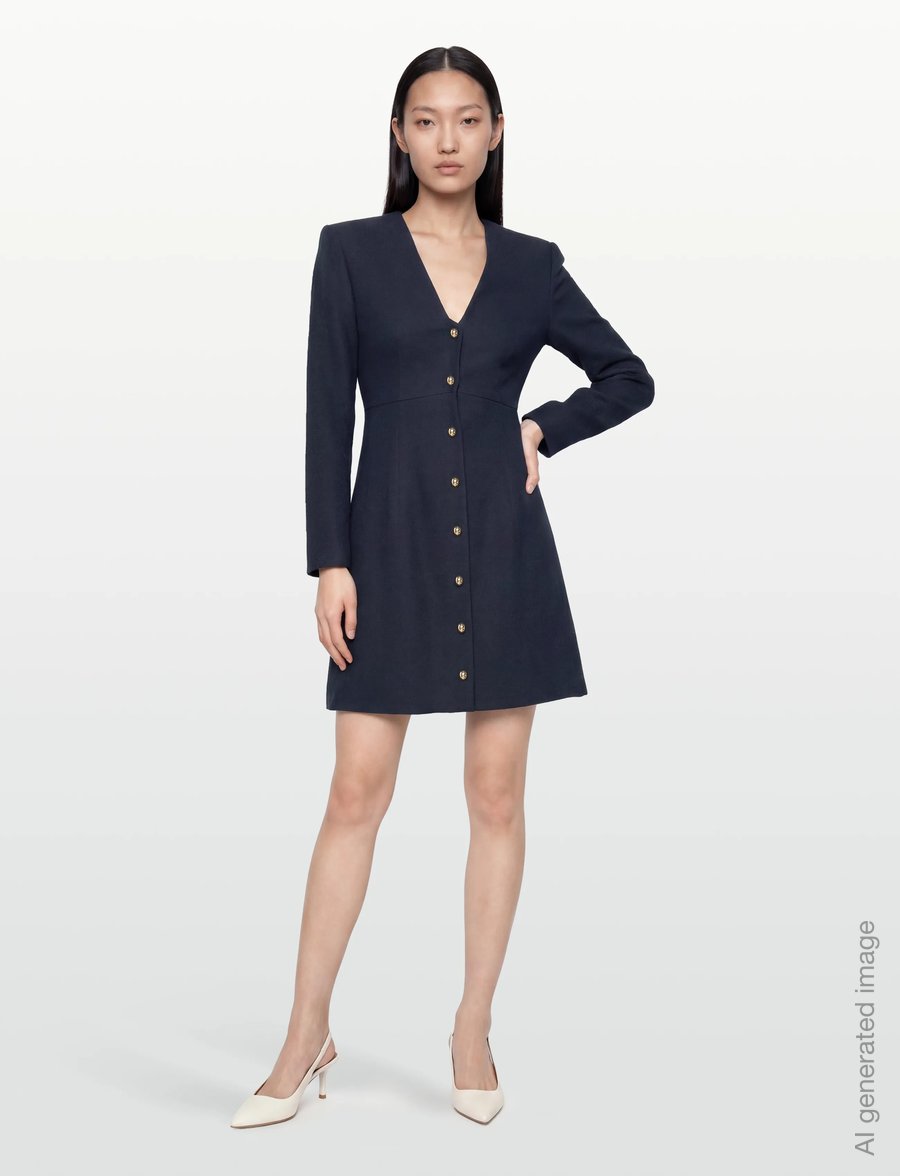 HUGO - Kanegi-1 - kurze kleider - navy - 0