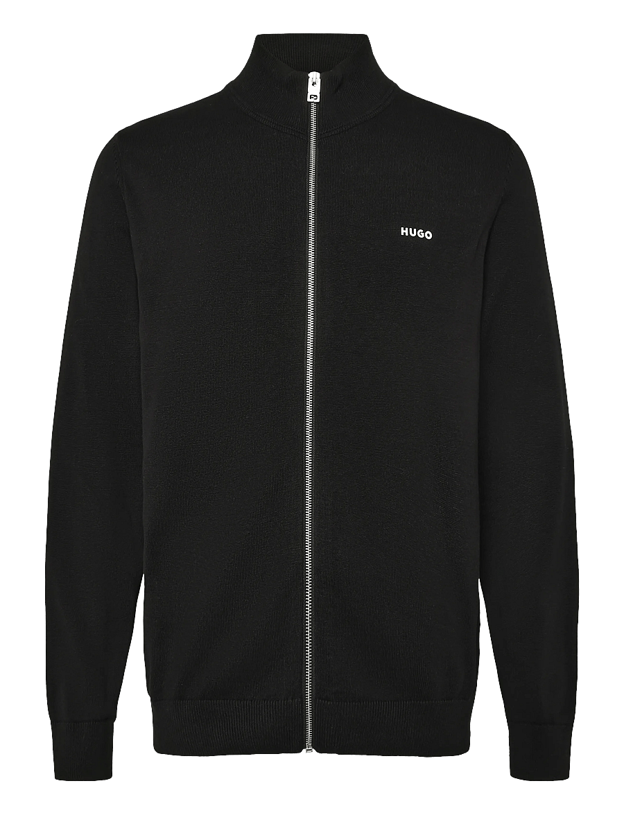 HUGO - San Jacomo-C - pullover mit durchgehendem reißverschluss - black - 0