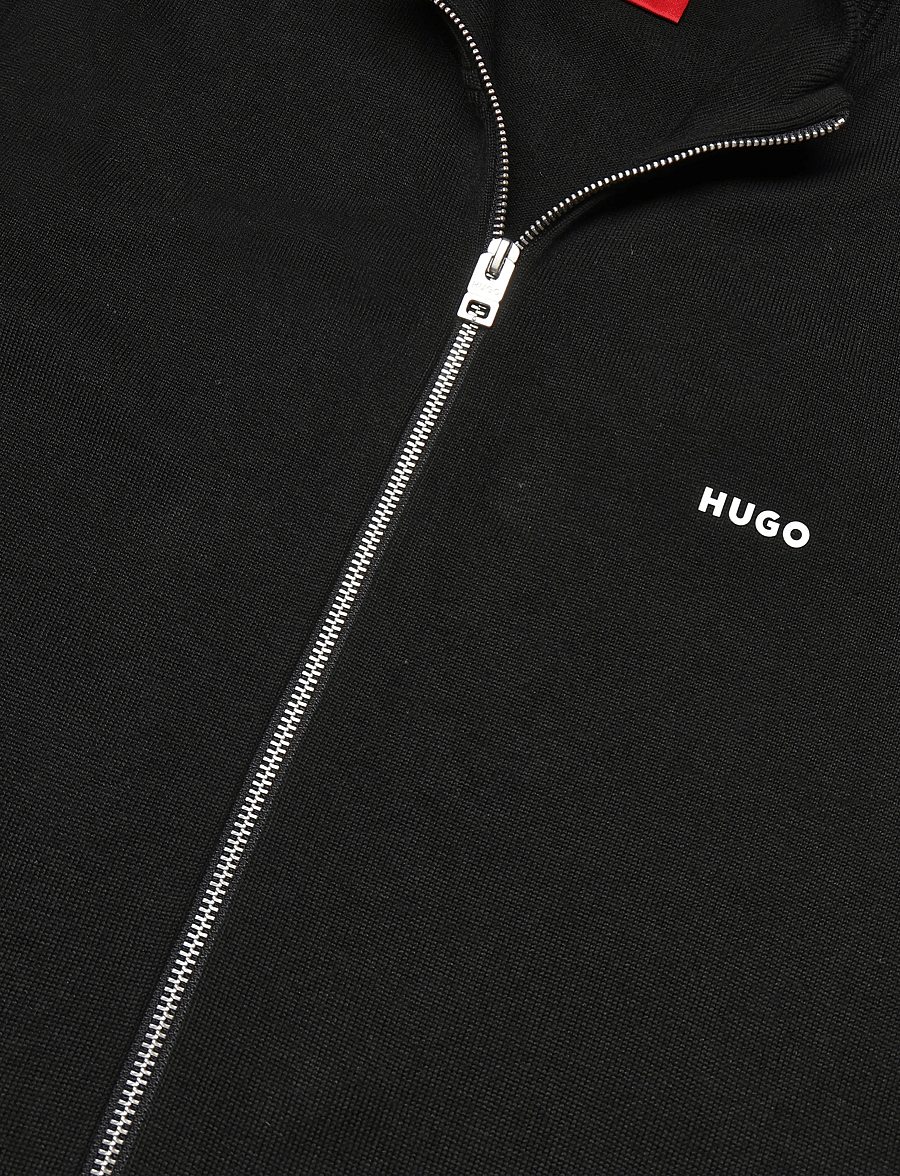HUGO - San Jacomo-C - pullover mit durchgehendem reißverschluss - black - 2