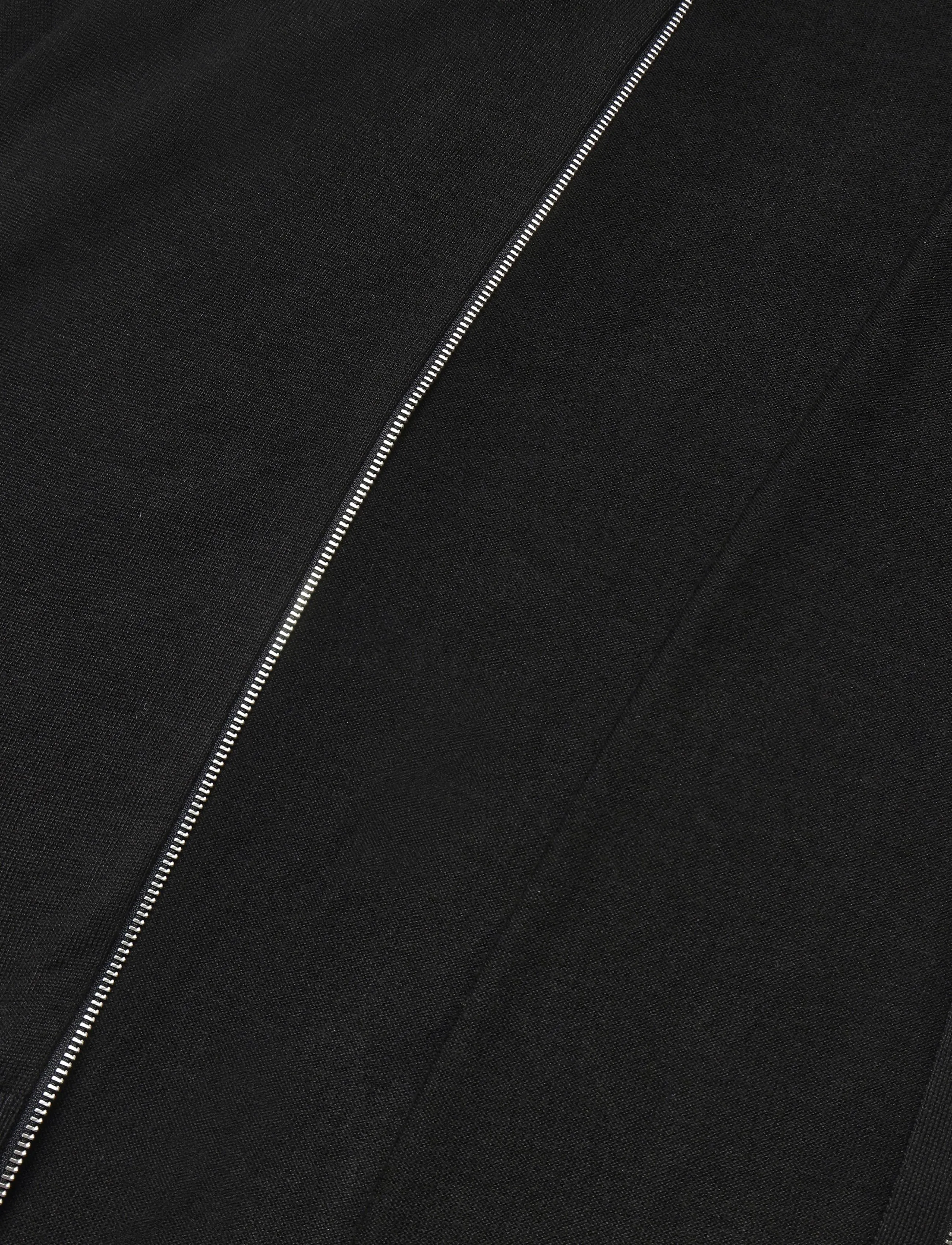 HUGO - San Jacomo-C - pullover mit durchgehendem reißverschluss - black - 4