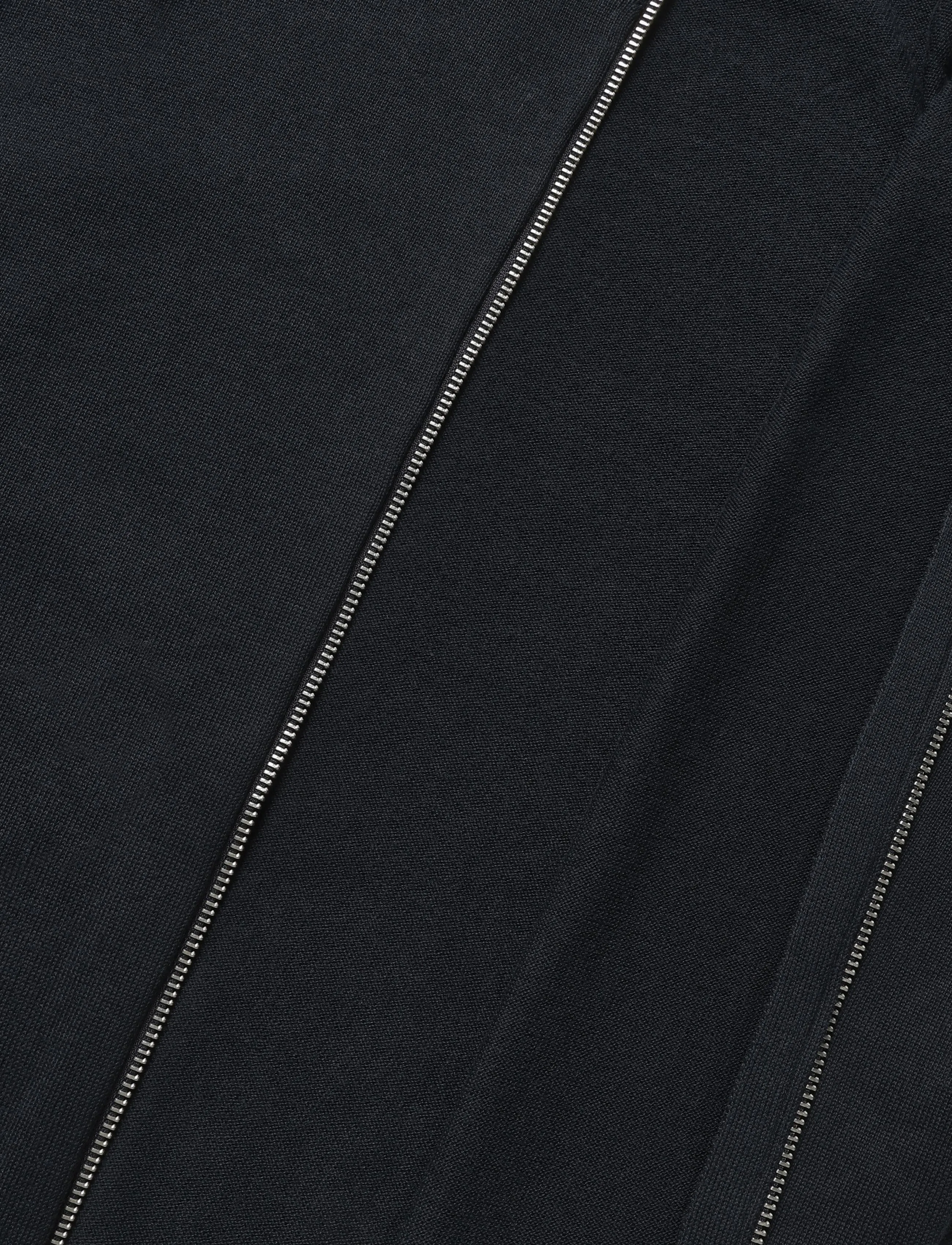 HUGO - San Jacomo-C - pullover mit durchgehendem reißverschluss - navy - 4