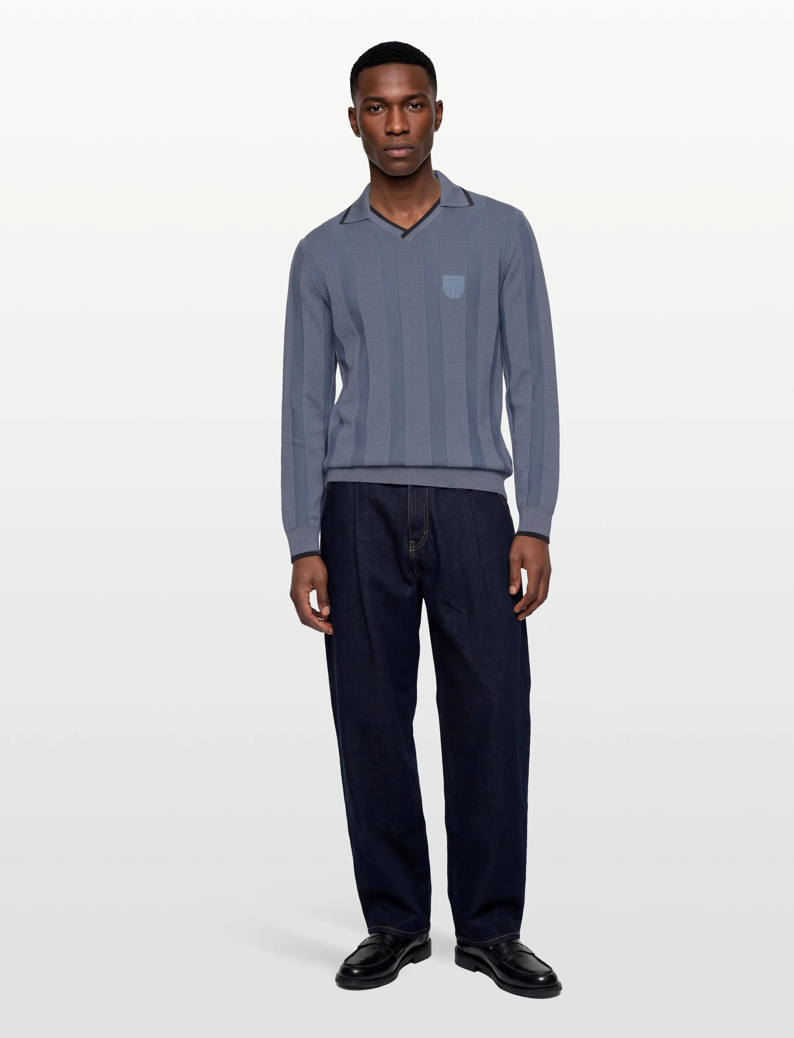 HUGO Spowle, Mænd, Polo Sweater, Blå, Str: S