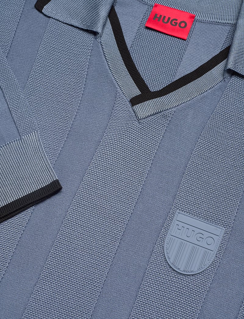 HUGO - Spowle - gestrickte polohemden - open blue - 2