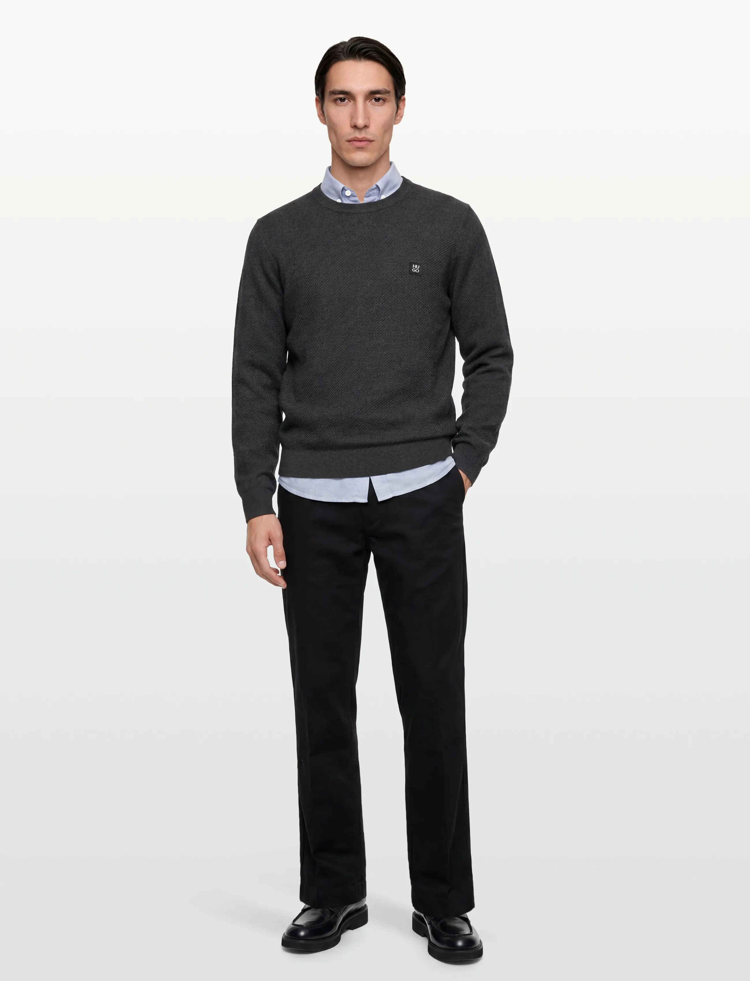 HUGO Setal - Sweatshirts - MEDIUM GREY / grey