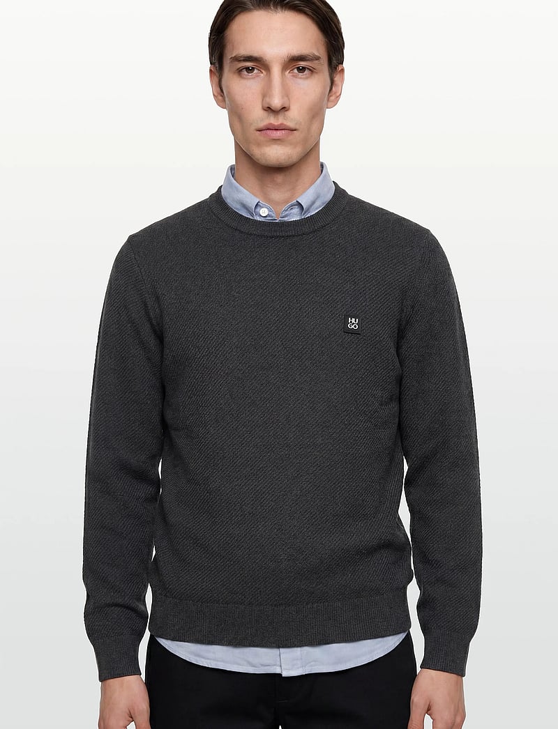 HUGO - Setal - rundhals - medium grey - 3