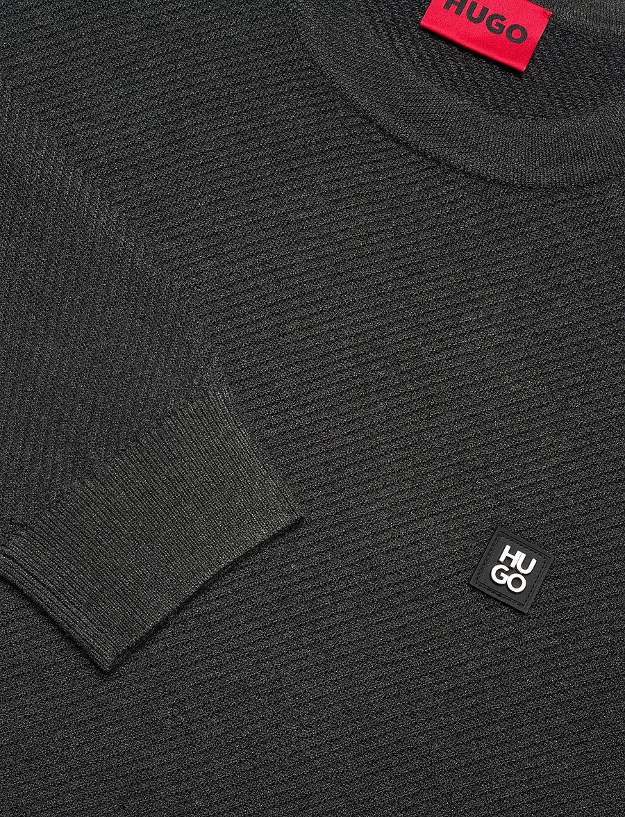 HUGO - Setal - adījumi ar apaļu kakla izgriezumu - medium grey - 5