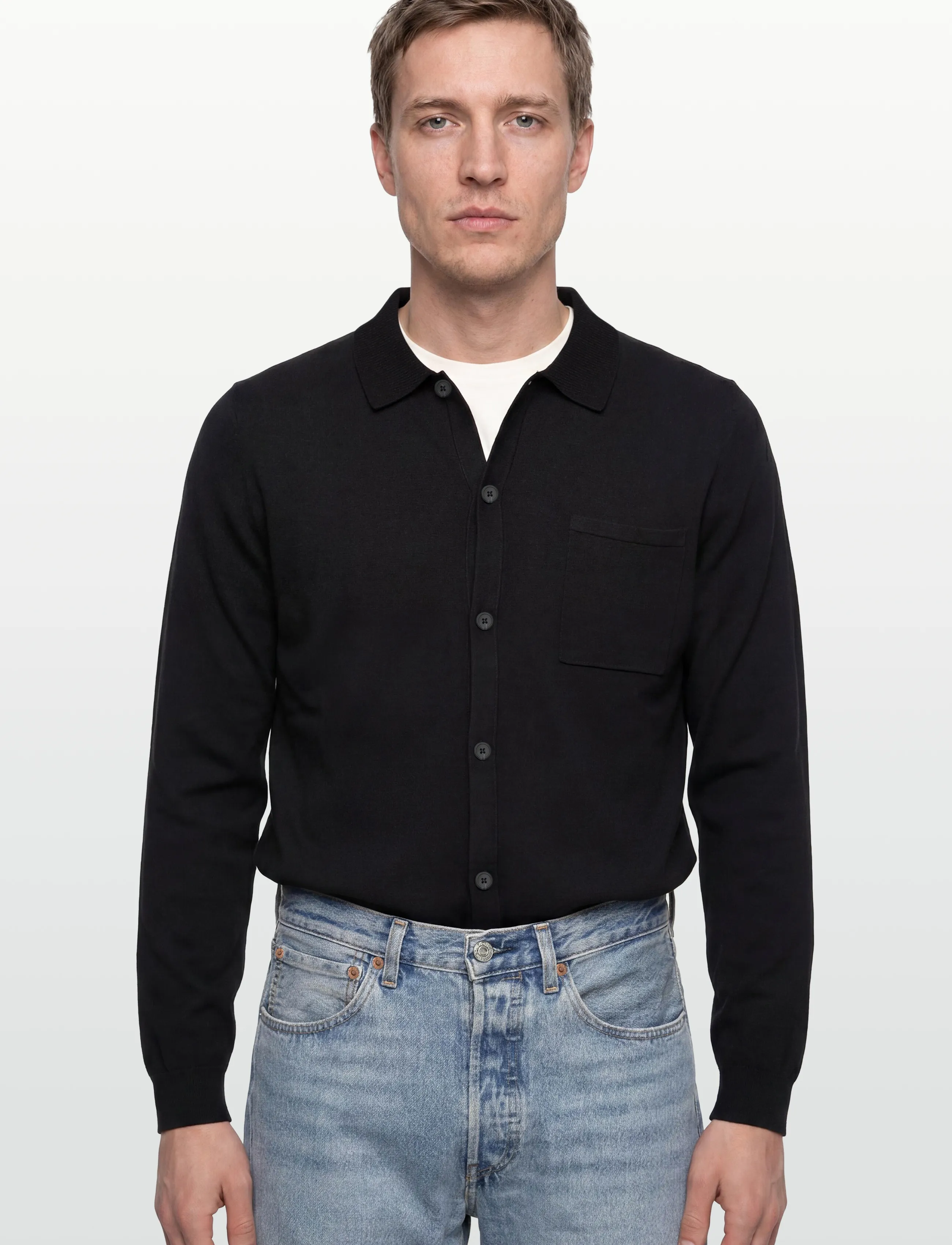 HUGO - San Jordan-CV - pikkade varrukatega polod - black - 3