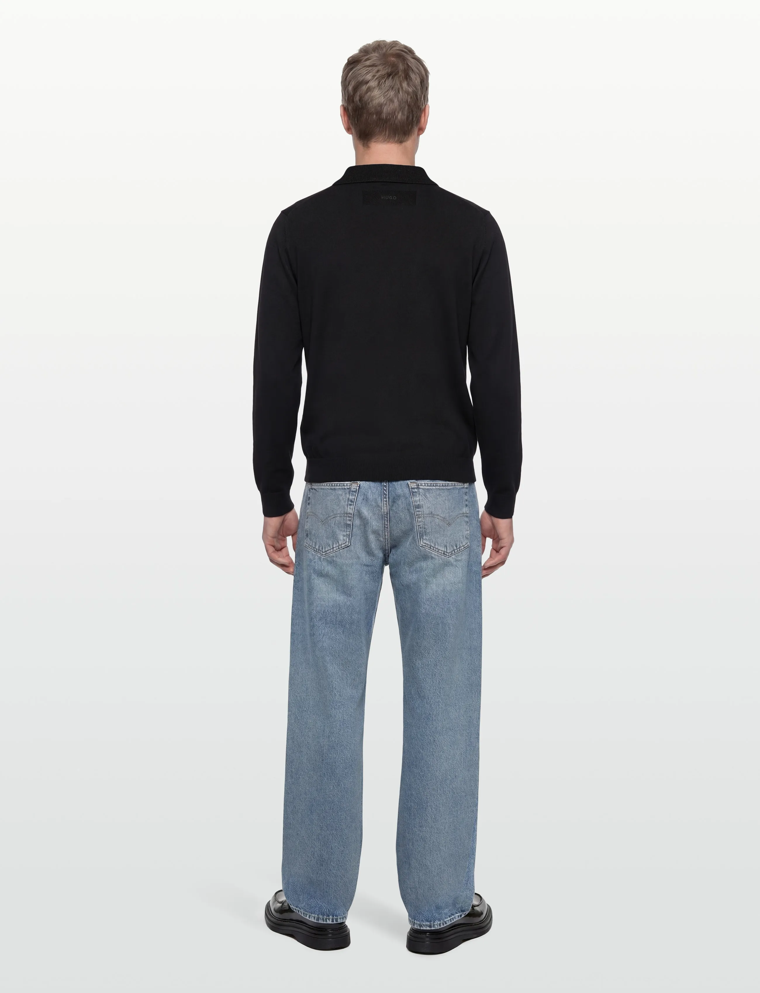 HUGO - San Jordan-CV - pikkade varrukatega polod - black - 4