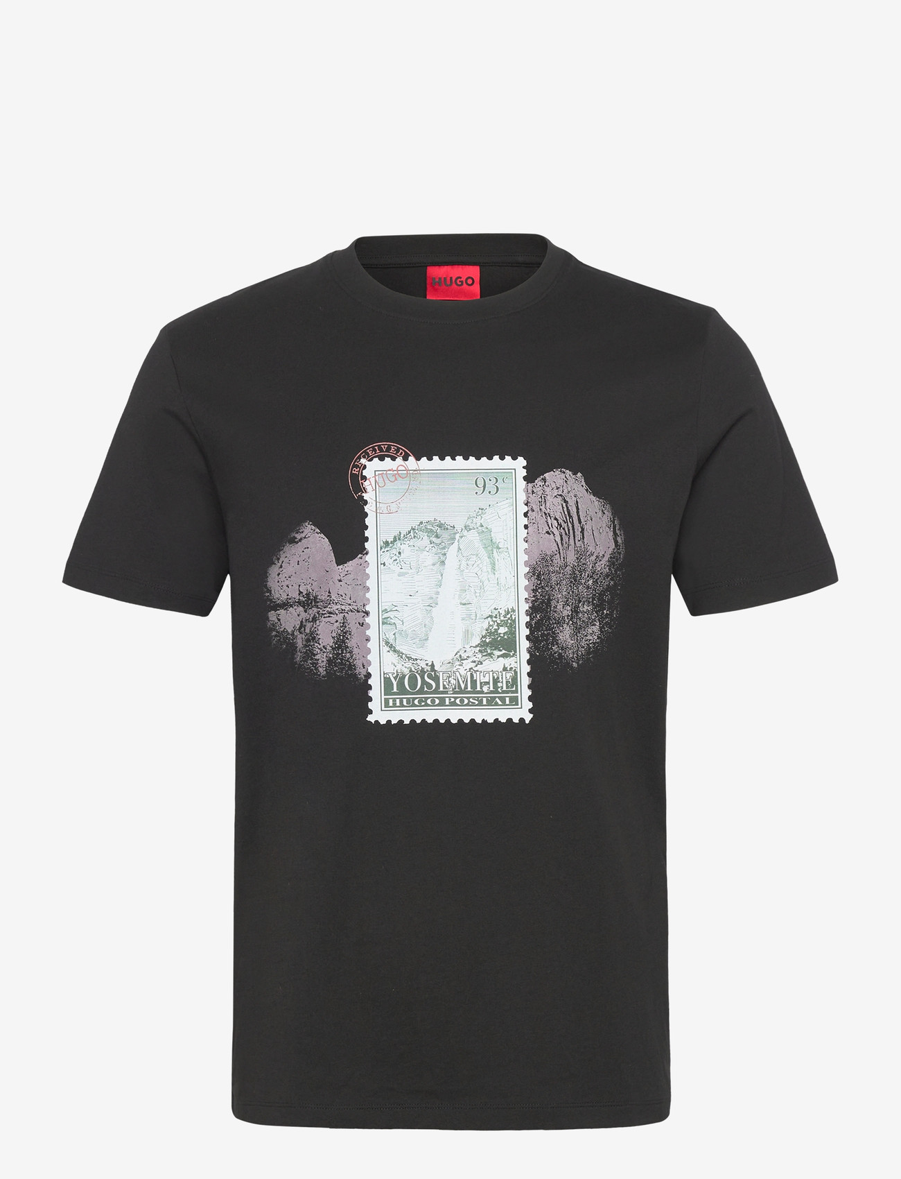 HUGO - Divalis - kortärmade t-shirts - black - 0