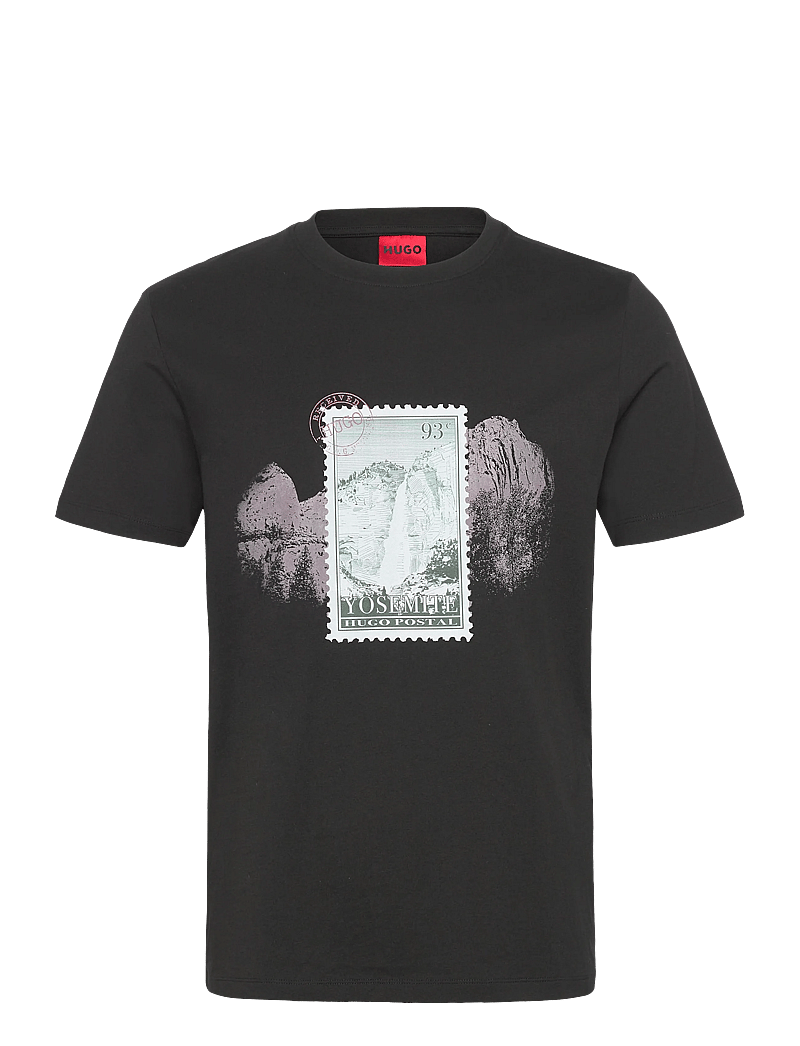 HUGO - Divalis - kortärmade t-shirts - black - 0