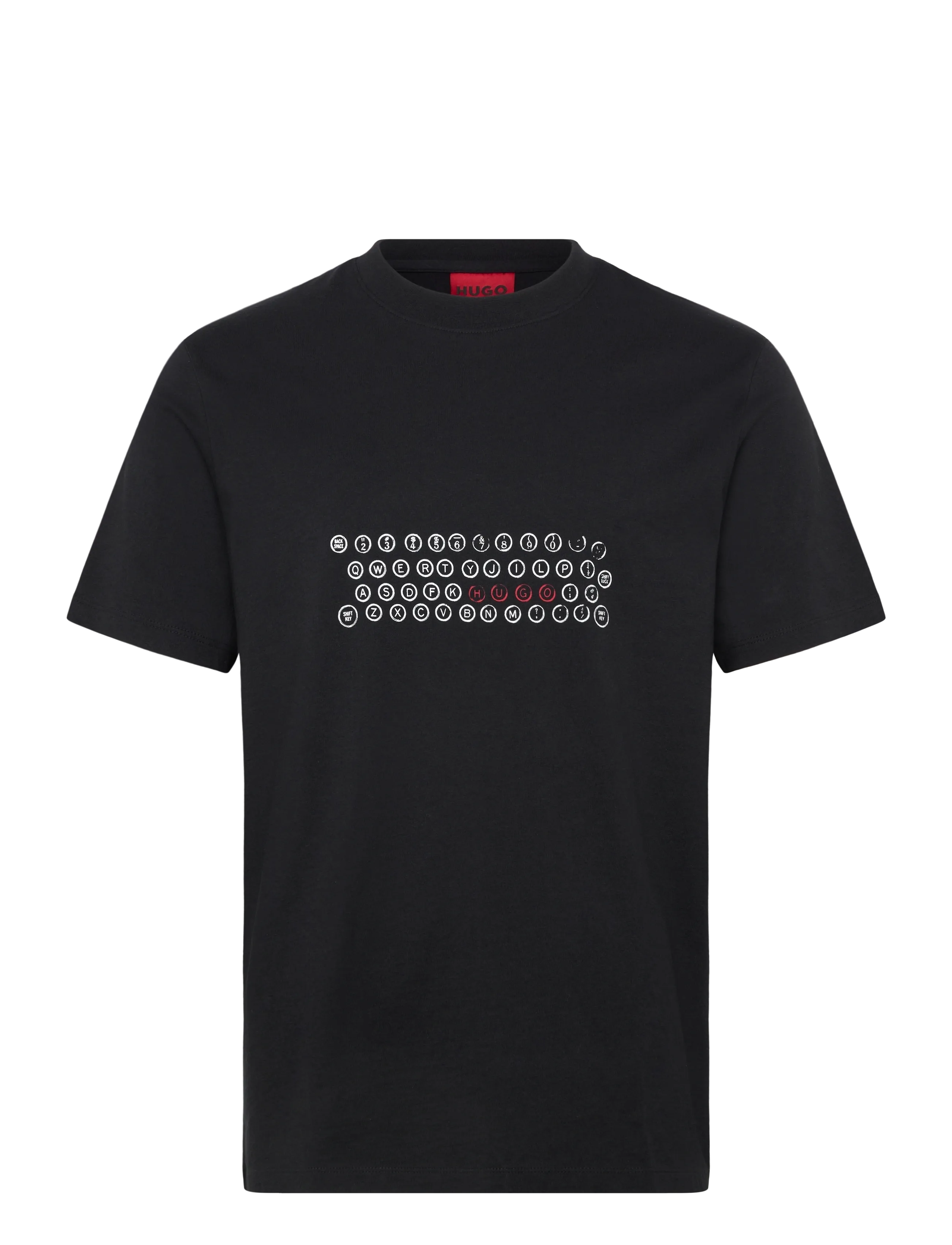HUGO Deyss - T-shirts - BLACK / black