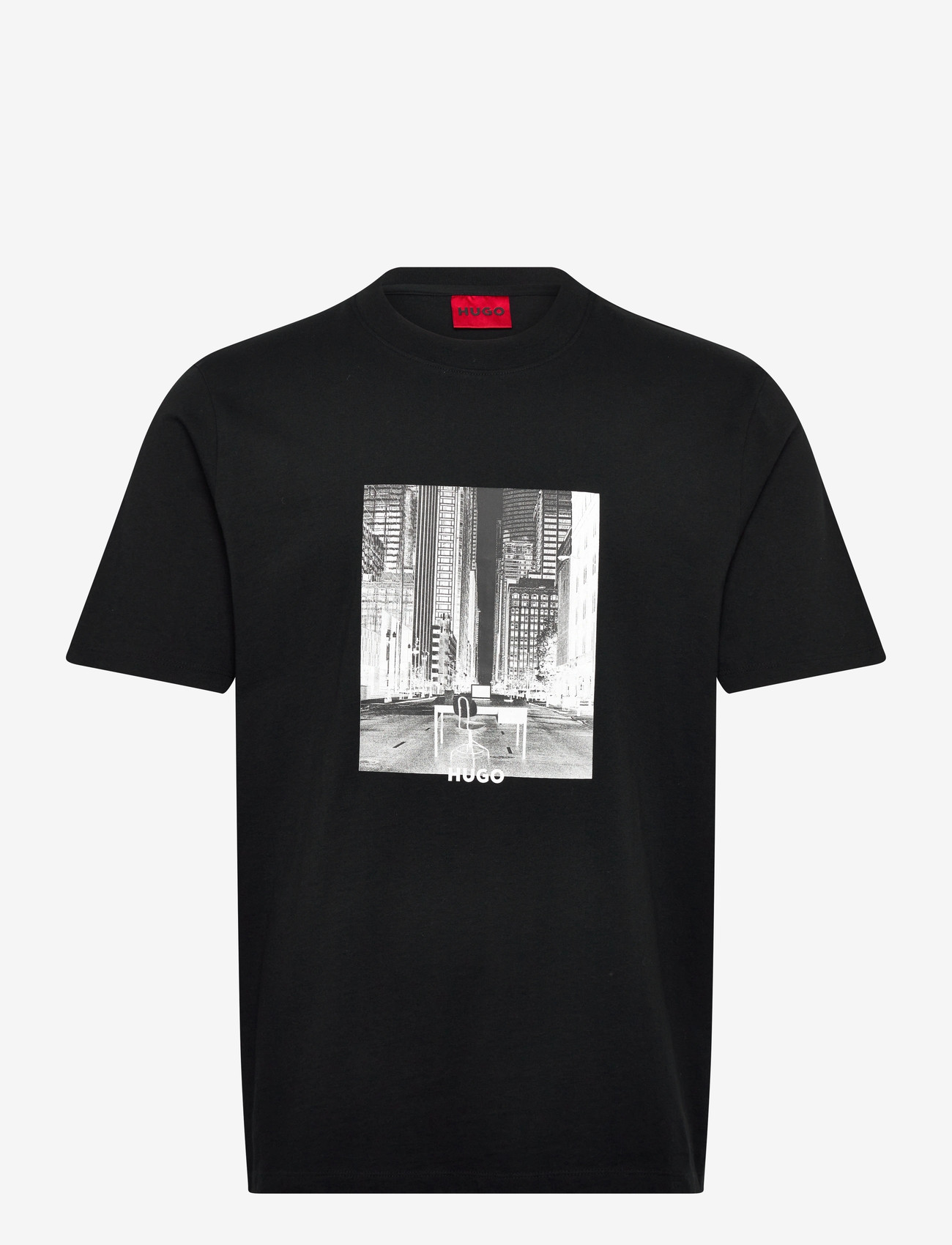 HUGO - Deyss - kortärmade t-shirts - black - 0