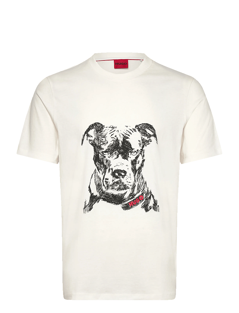 HUGO - Dubrox - kortärmade t-shirts - natural - 0