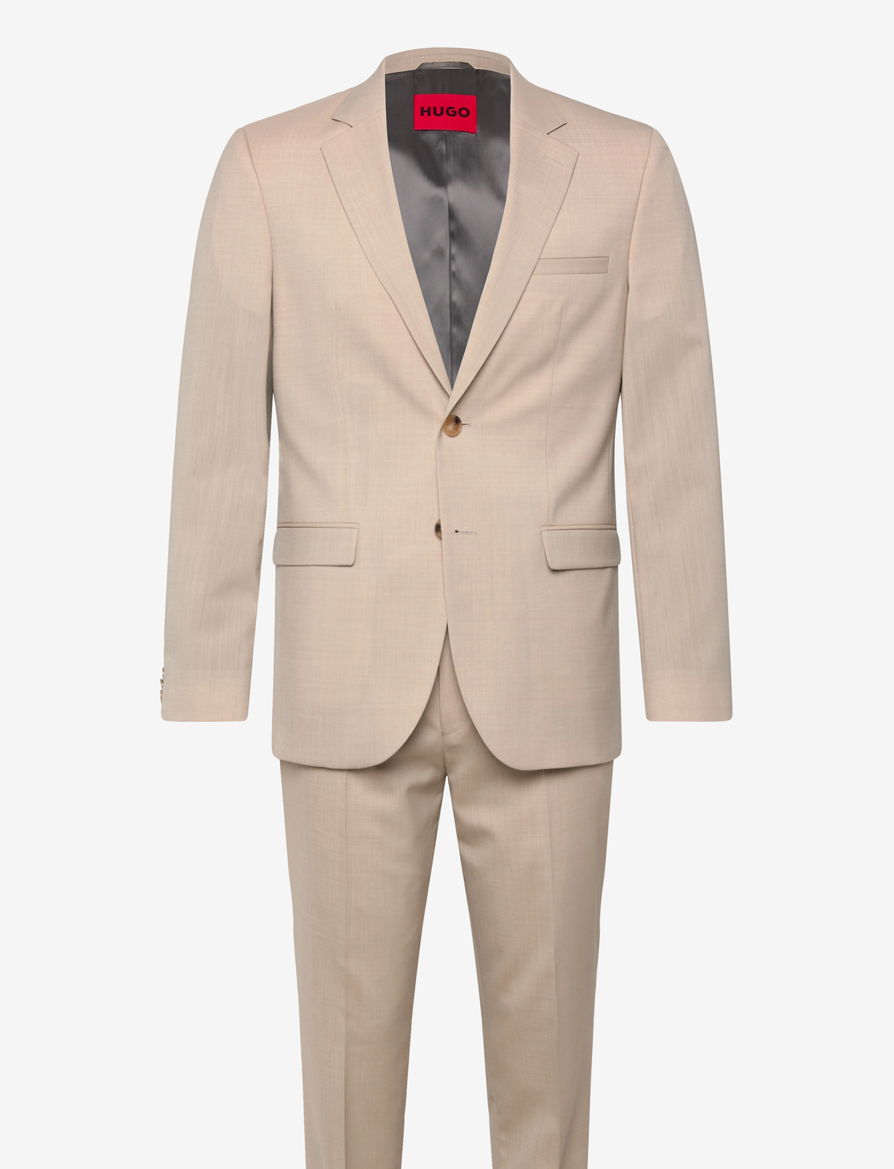 HUGO - Arti-Hesten253X - enkeltradede blazere - medium beige - 0
