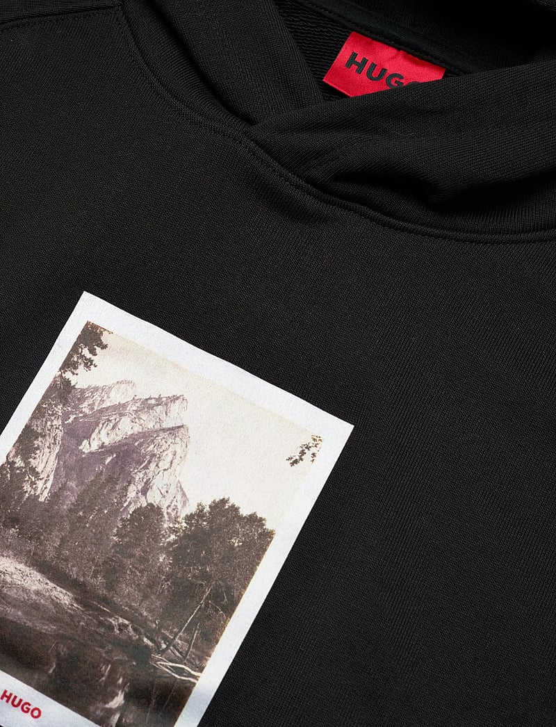 HUGO - Deneb - kapuutsiga dressipluusid - black - 2