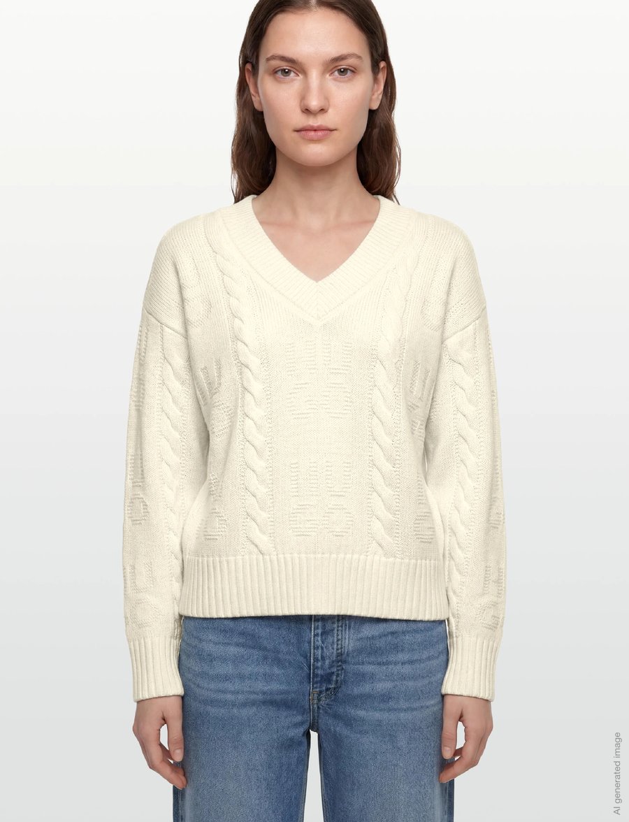 HUGO - Sypres - pullover - open white - 3