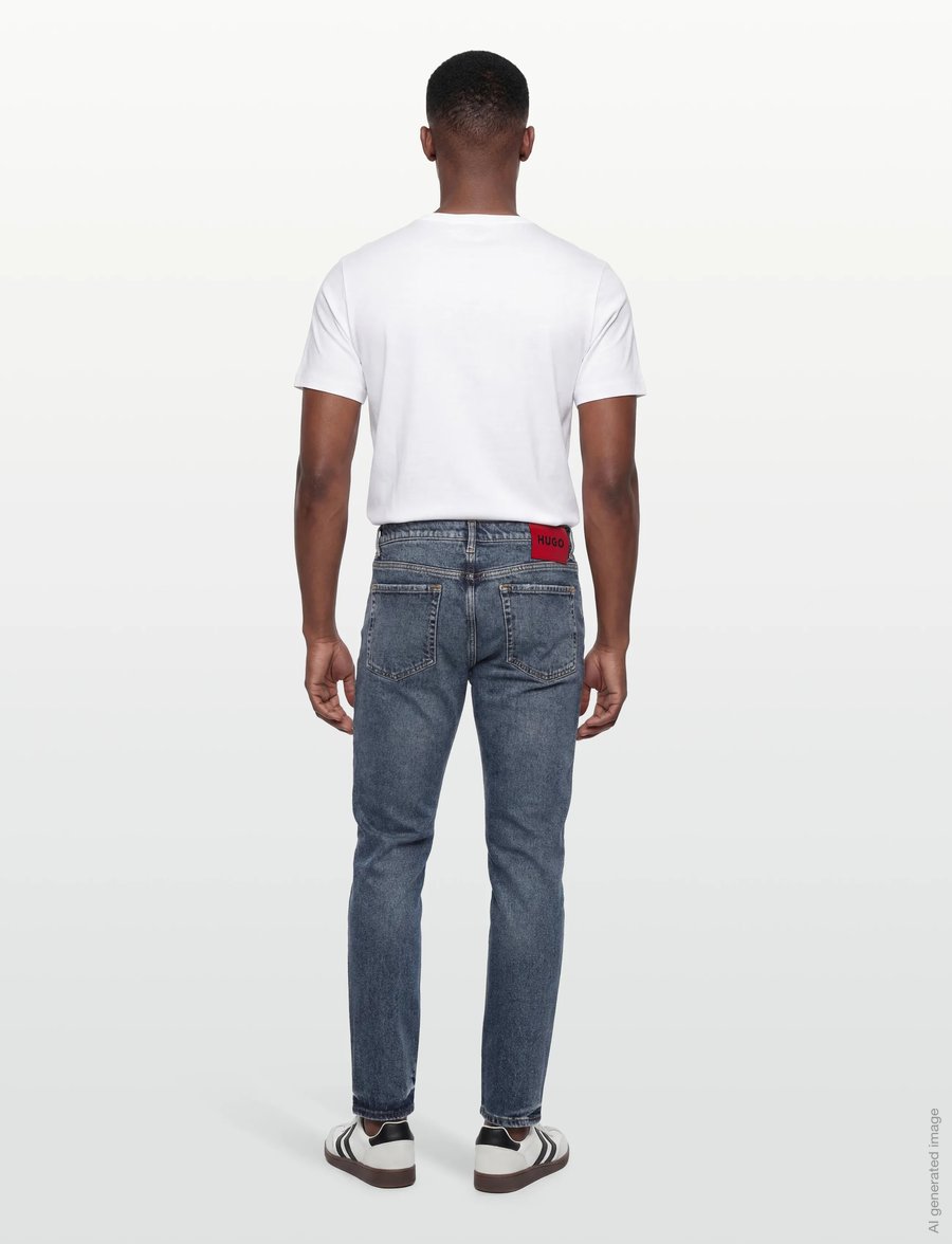 HUGO - HUGO 634 - tapered jeans - bright blue - 4