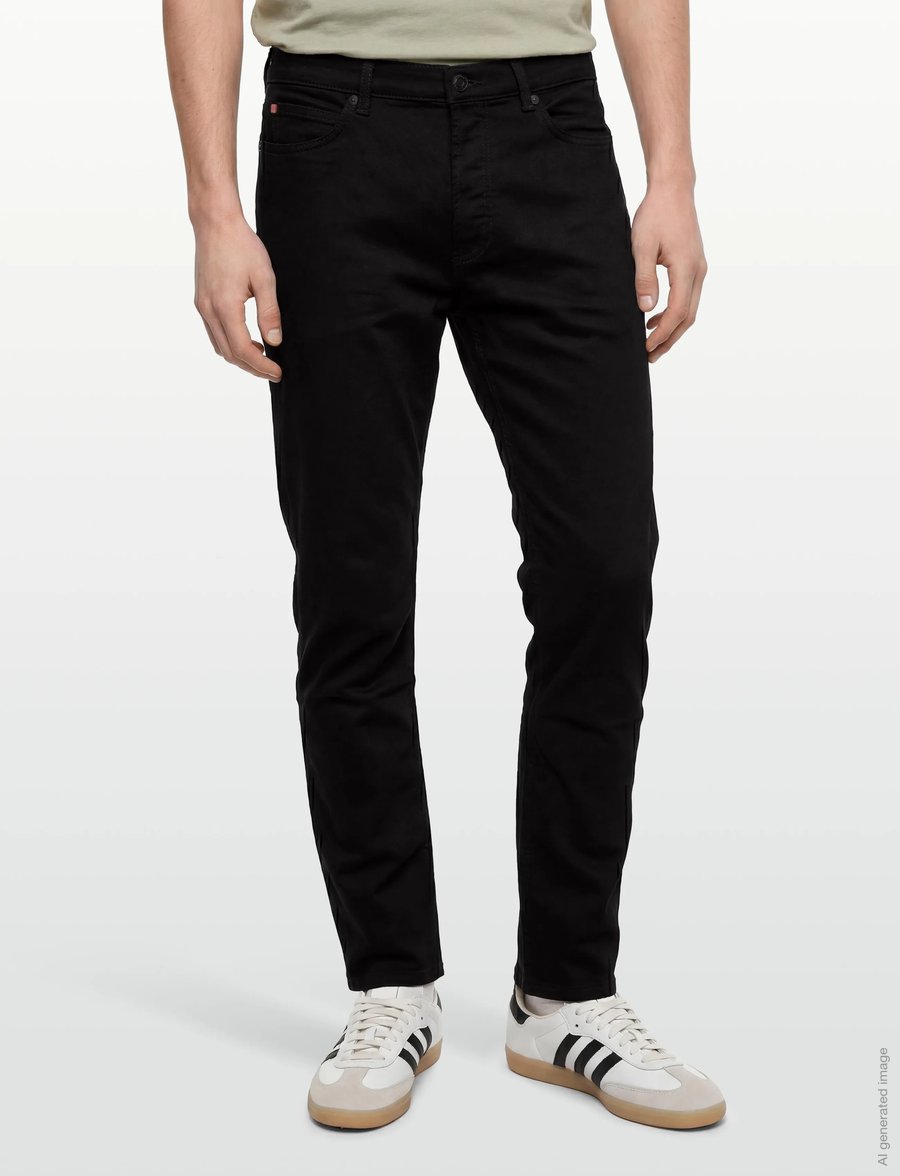 HUGO - HUGO 634 - tapered jeans - black - 3