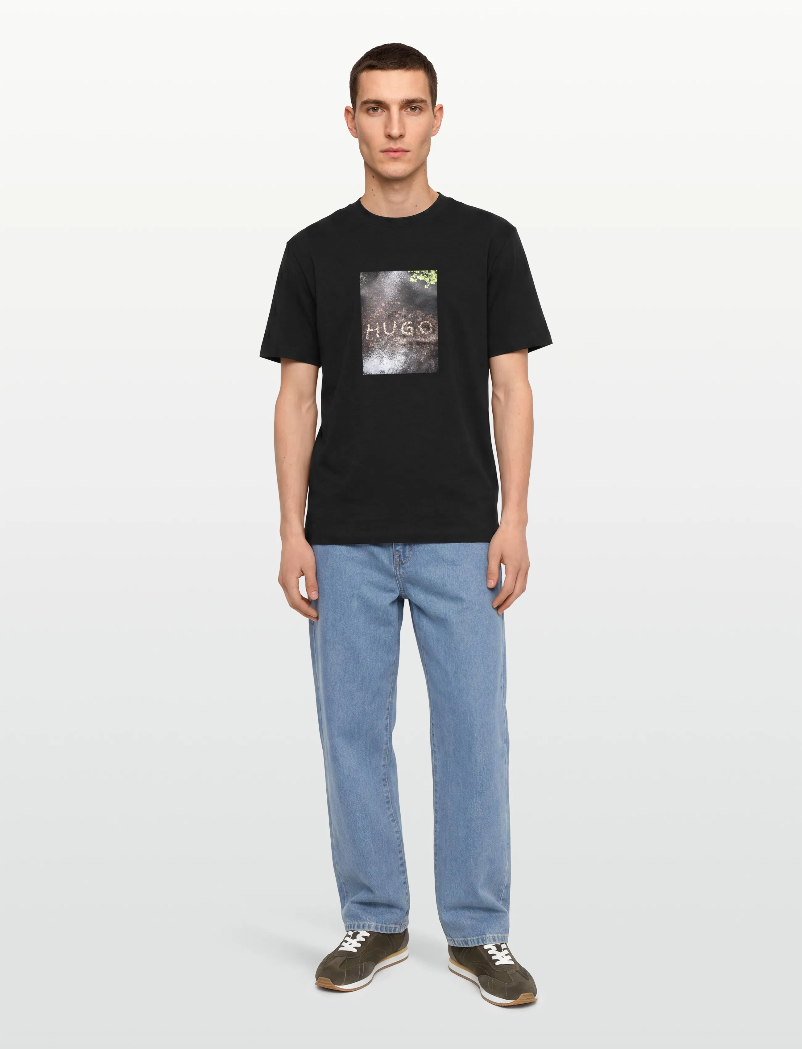 HUGO Doreston, M, Black, T-Shirts > Kortærmede, Herre