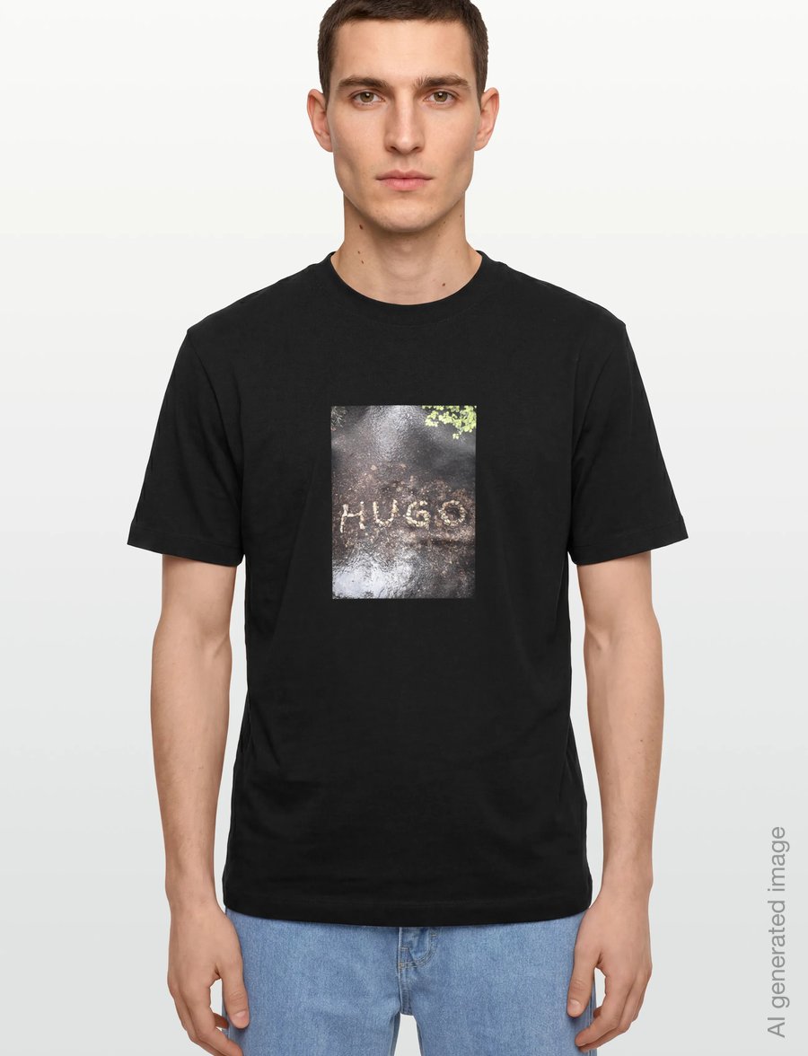 HUGO - Doreston - kortärmade t-shirts - black - 3