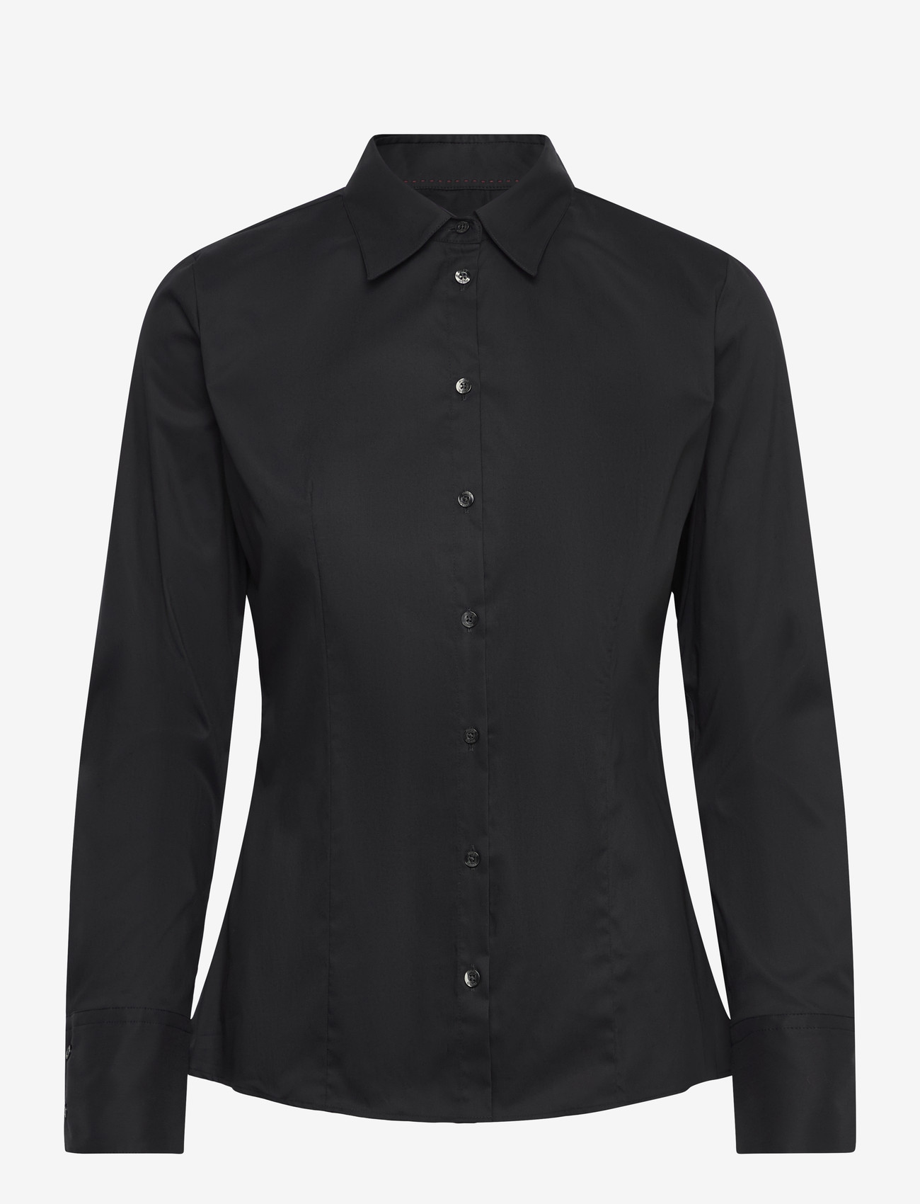 HUGO - The Fitted Shirt - pitkähihaiset kauluspaidat - black - 0