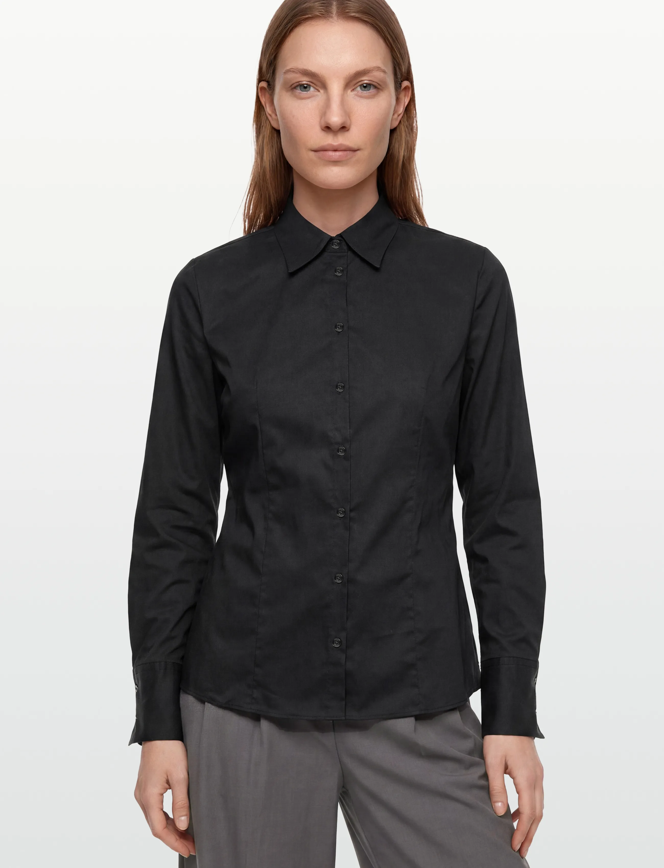HUGO - The Fitted Shirt - pikkade varrukatega särgid - black - 3