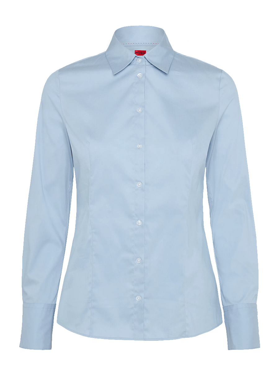 HUGO - The Fitted Shirt - pikkade varrukatega särgid - light/pastel blue - 1