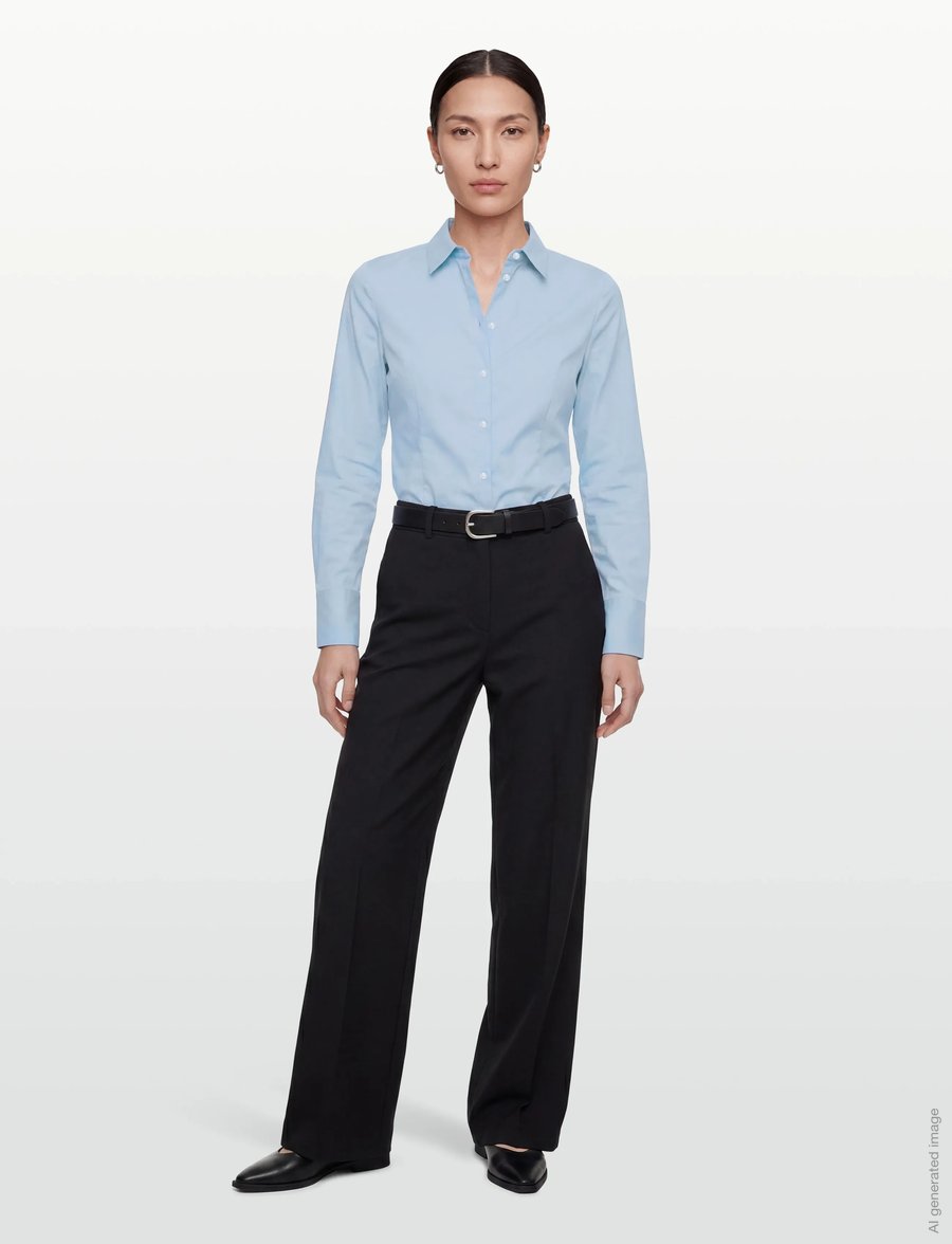 HUGO - The Fitted Shirt - långärmade skjortor - light/pastel blue - 0