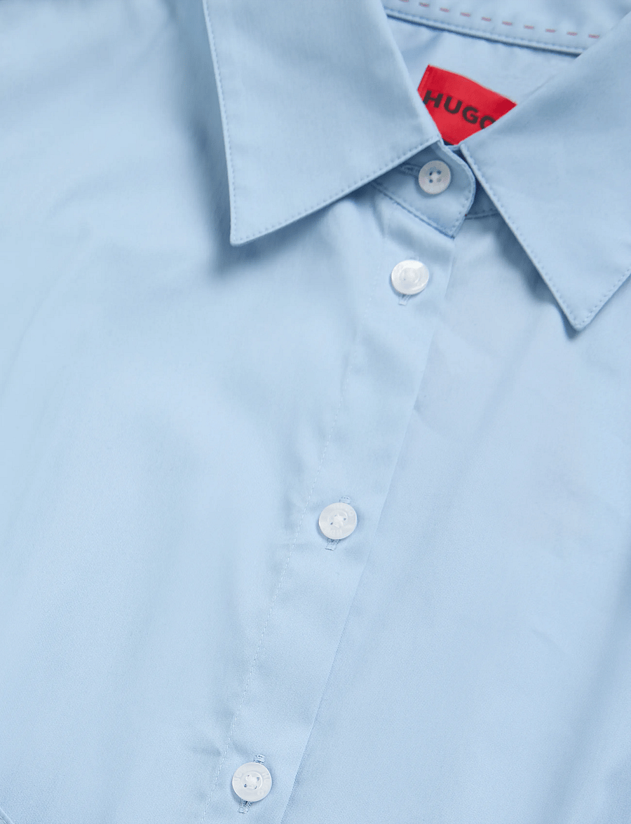 HUGO - The Fitted Shirt - långärmade skjortor - light/pastel blue - 5