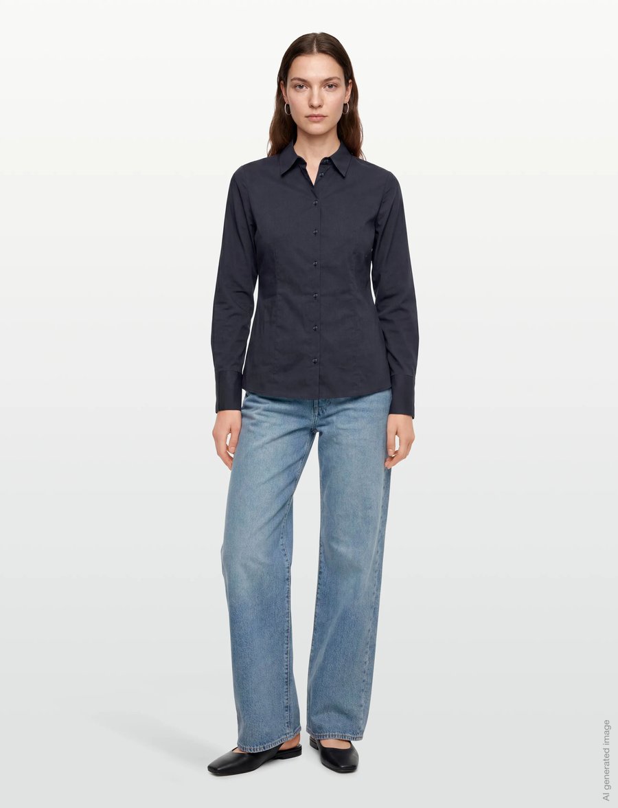 HUGO - The Fitted Shirt - pikkade varrukatega särgid - open blue - 0