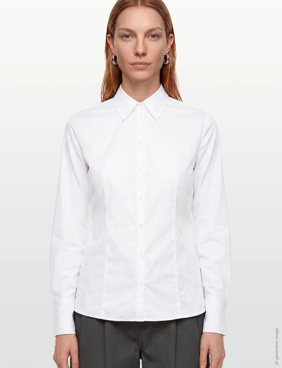 HUGO - The Fitted Shirt - langærmede skjorter - white - 3